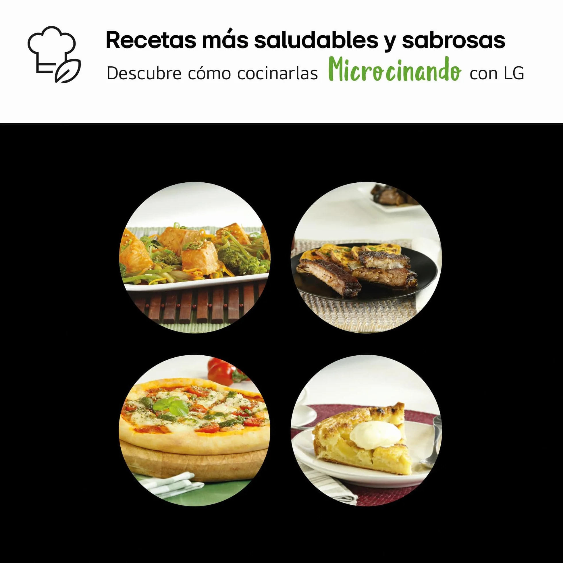 LG Horno Microondas 4 en 1 39L 1100W Smart Inverter Negro