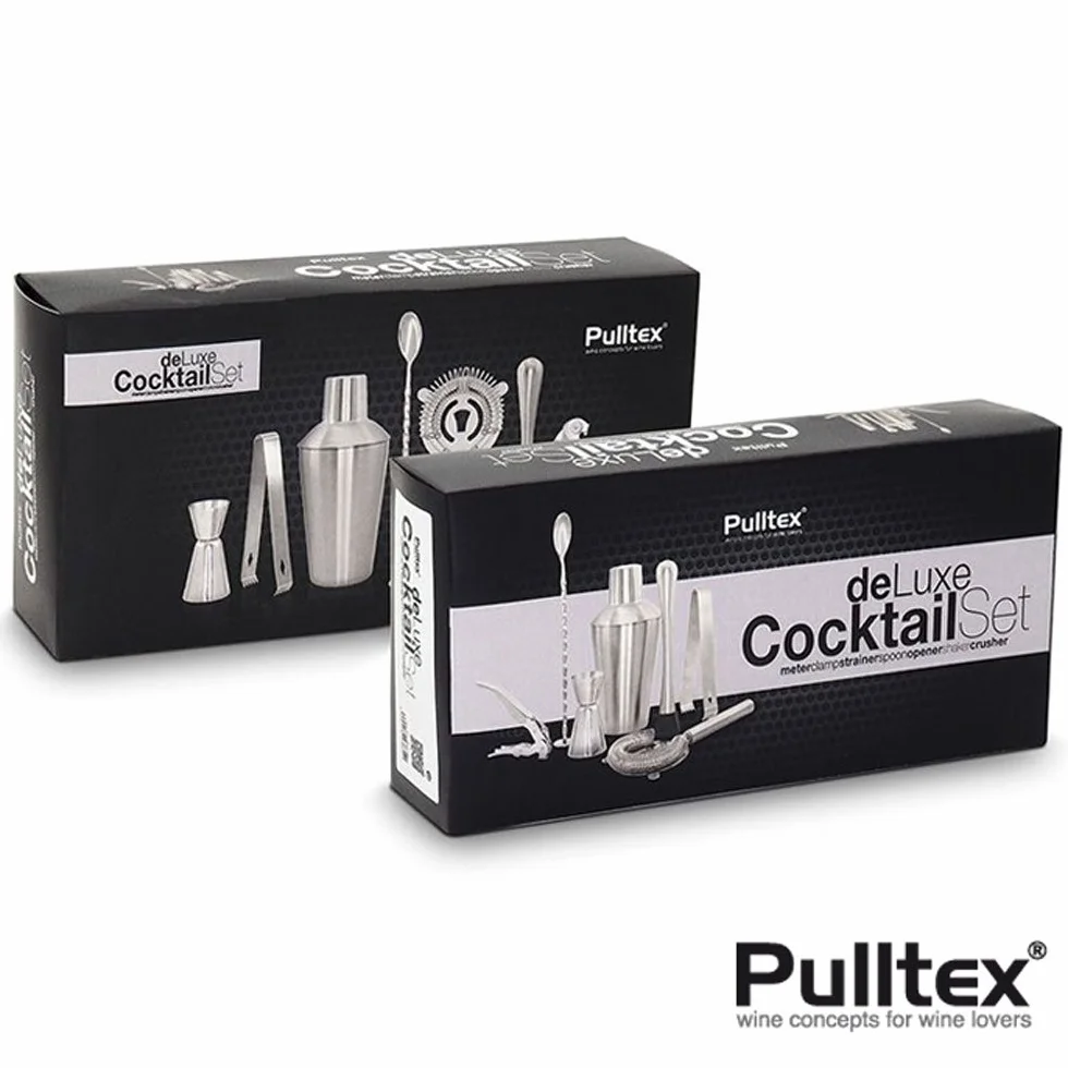 Pulltex Deluxe cóctel Juego cóctel Juego Completo de 7 piezas de acero inoxidable