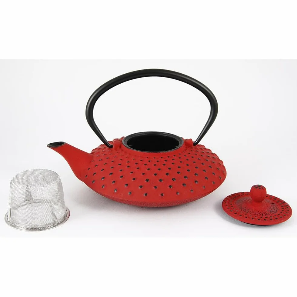 Tetera Hierro Fundido Vintage rojo – rojo – 1.2L, rojo, 1.2l