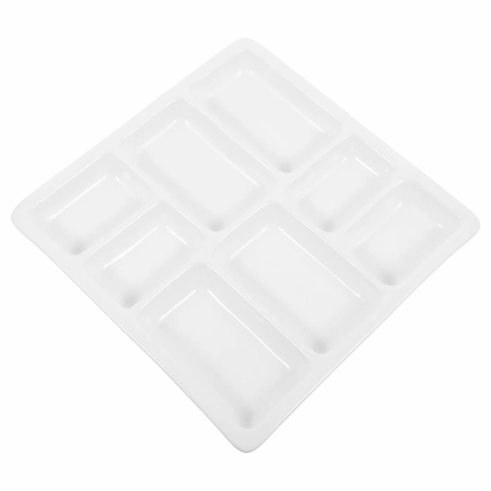 Paleta de Pintura para cerámica Paleta de Pintura cerámica 7 Pulgadas, Bandeja mezcladora Acuarela, ganizador Color 8 pozos for Artistas, bandejas pigmentos, Mezcla Tinta