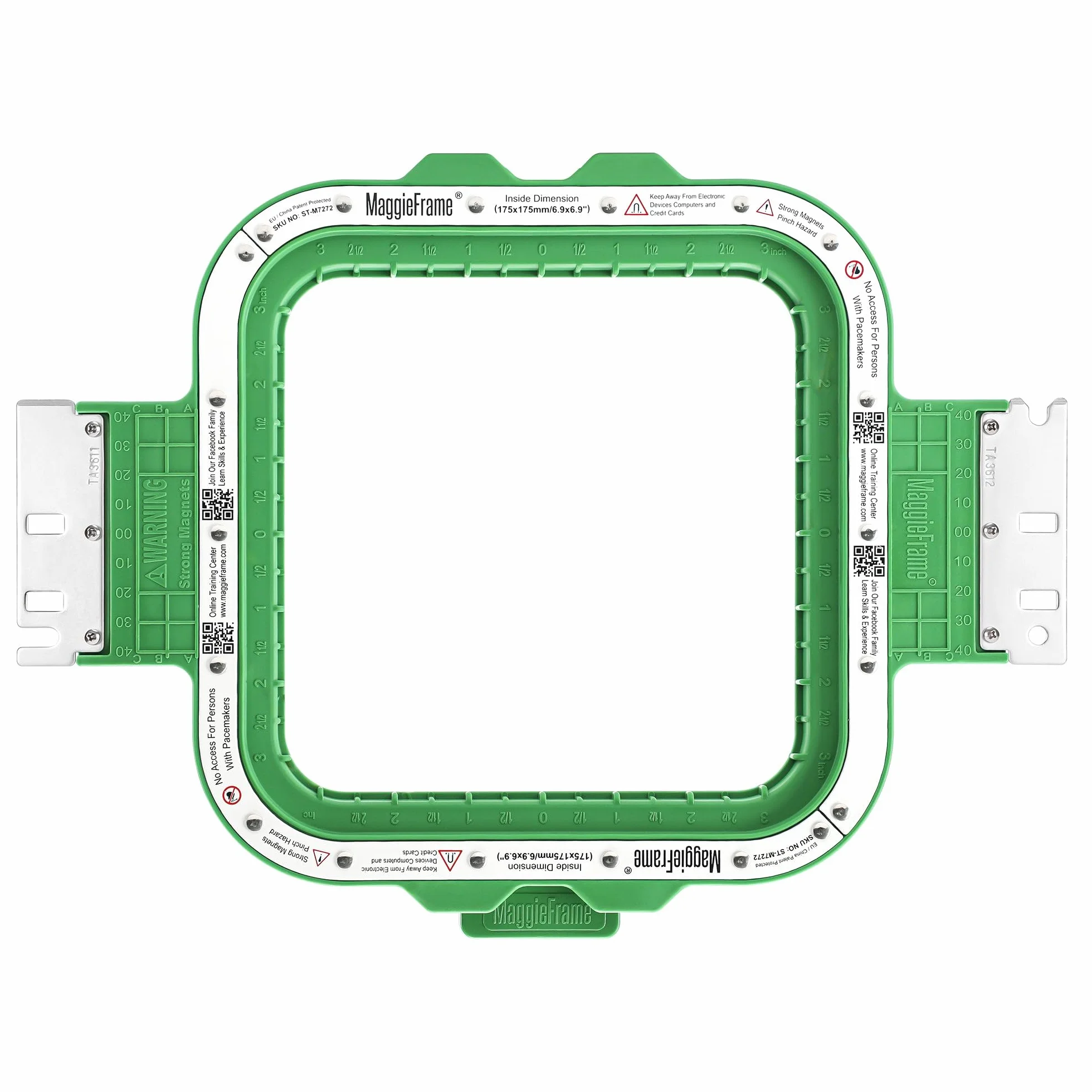 Brewland Bastidor de bordado magnético 175x175mm para BAI V22 V22-2 M22 | Compatible con BAI KESI 1204/1504, KESI 1206/1506; 6.9x6.9inch