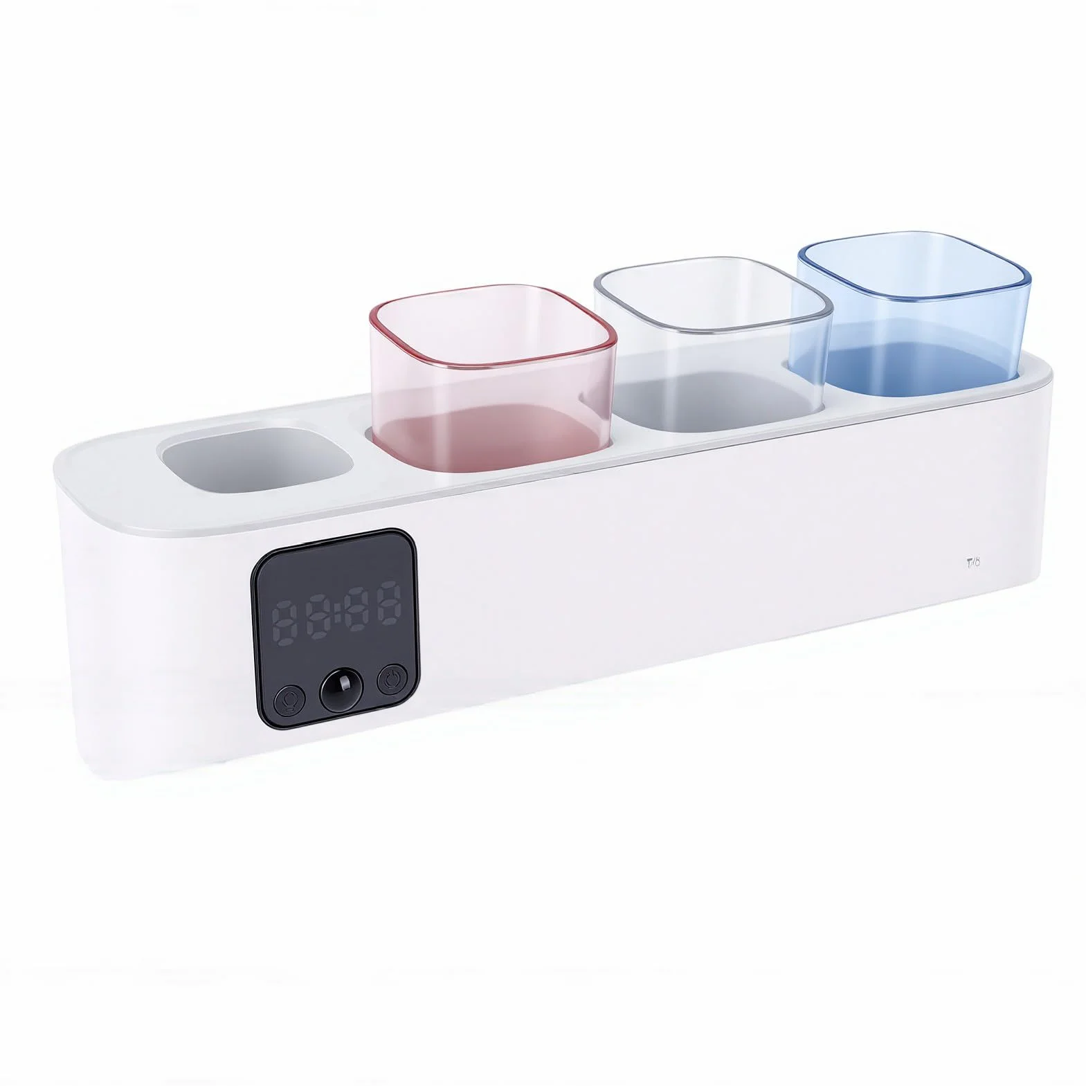 Soporte para Limpieza de Cepillos de Dientes Eléctricos, Pantalla LED Montada en la Pared, Soporte para Limpiador de Cepillos de Dientes Recargable con Ranuras para Cuarto de Ducha