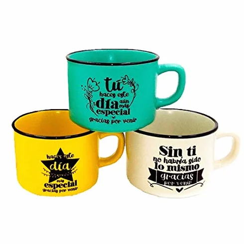 DISOK Lote de 30 Tazas con Frases Gracias por Venir - Tazas para Detalles de Bodas, Bautizos y Comuniones. Tazas para Regalar Bodas