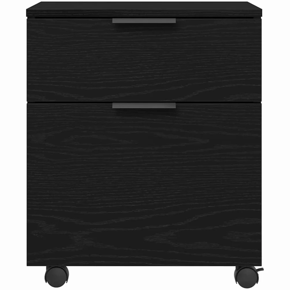 Genérico Gabinete para Archivos con cajón Roble Negro 45 x 38 x 54 cm,Mobiliario,Armarios y almacenamiento-862771