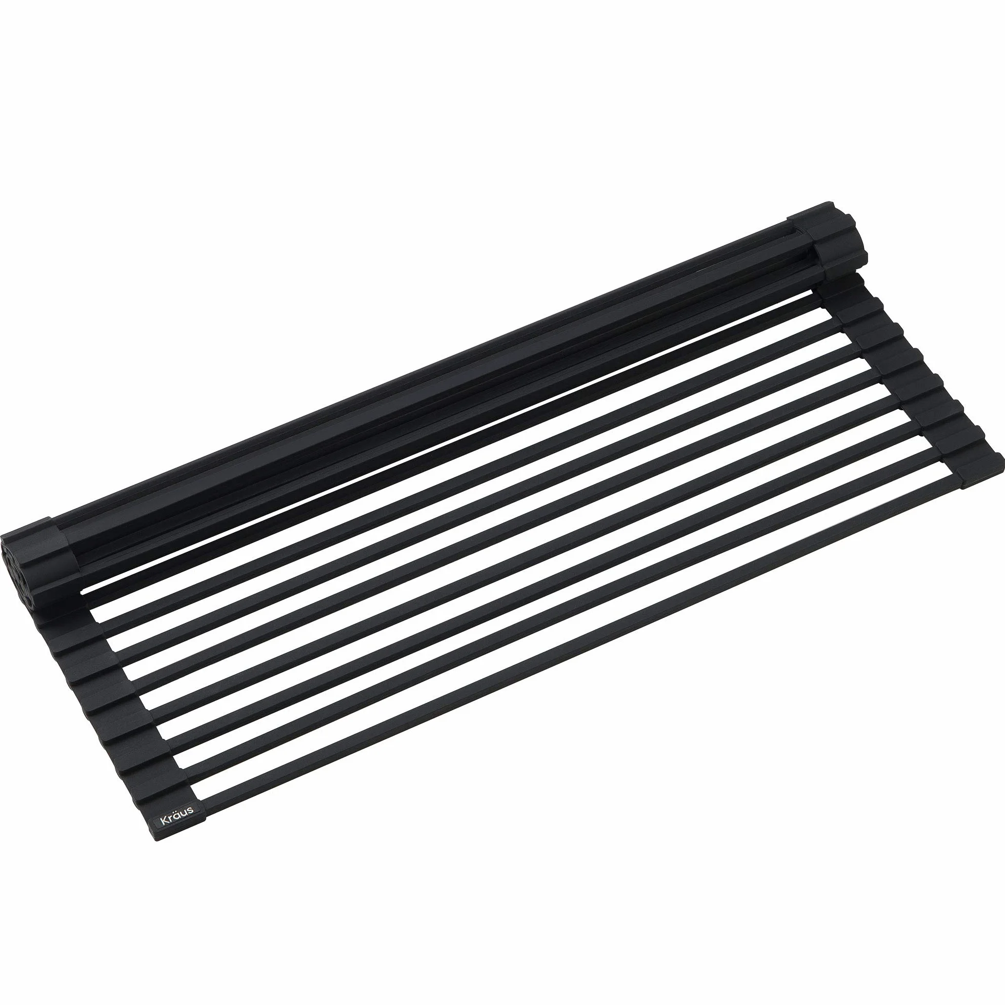 Kraus 20.5 in. Over Sink Roll Up Dish Drying Rack in Jet Black