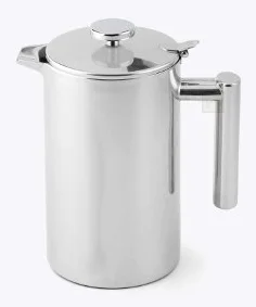 Juice or Water Jug isolated thermo - Stainless steel teapot with lid