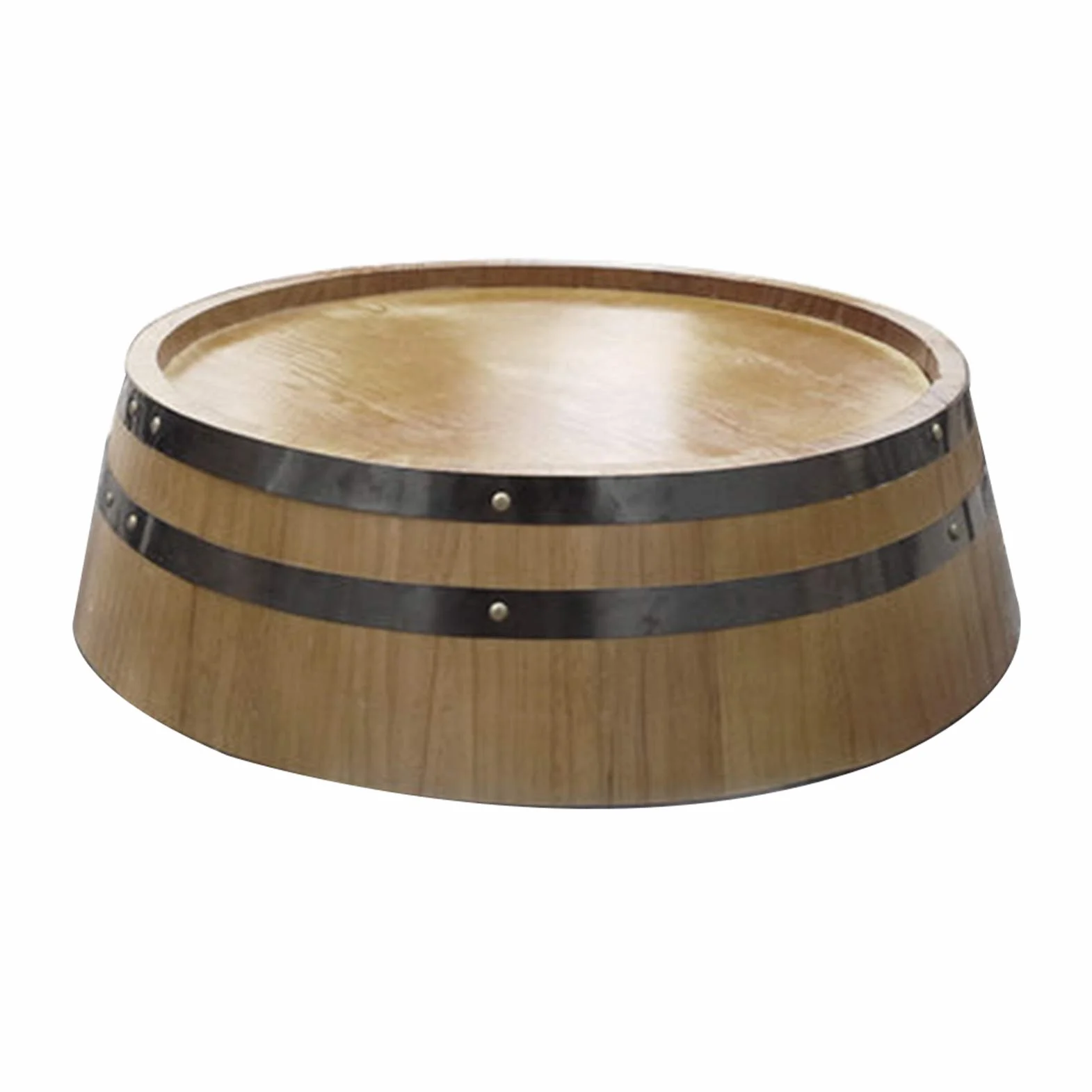 Barril de vino de roble medio barril con tapa y fondo decorado para montaje en pared - Ideal para bar de bodega, accesorios para fotografía de boda | Barril de cerveza de madera maciza