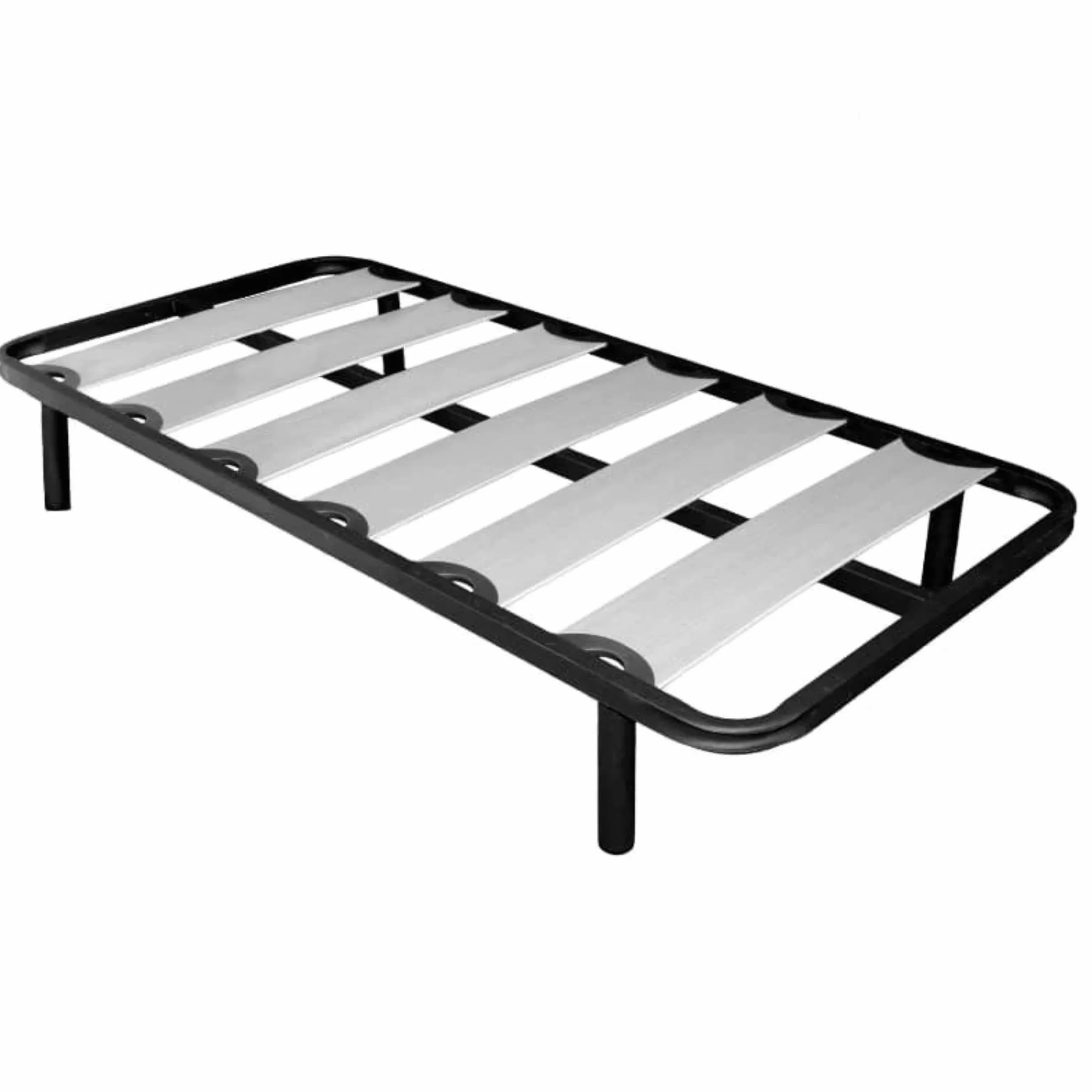 Miroytengo Somier 90x190 cm Balda Ancha, Tubo de Acero 40x30 mm, Refuerzo Central, Láminas de chopo-Flex (con Patas)