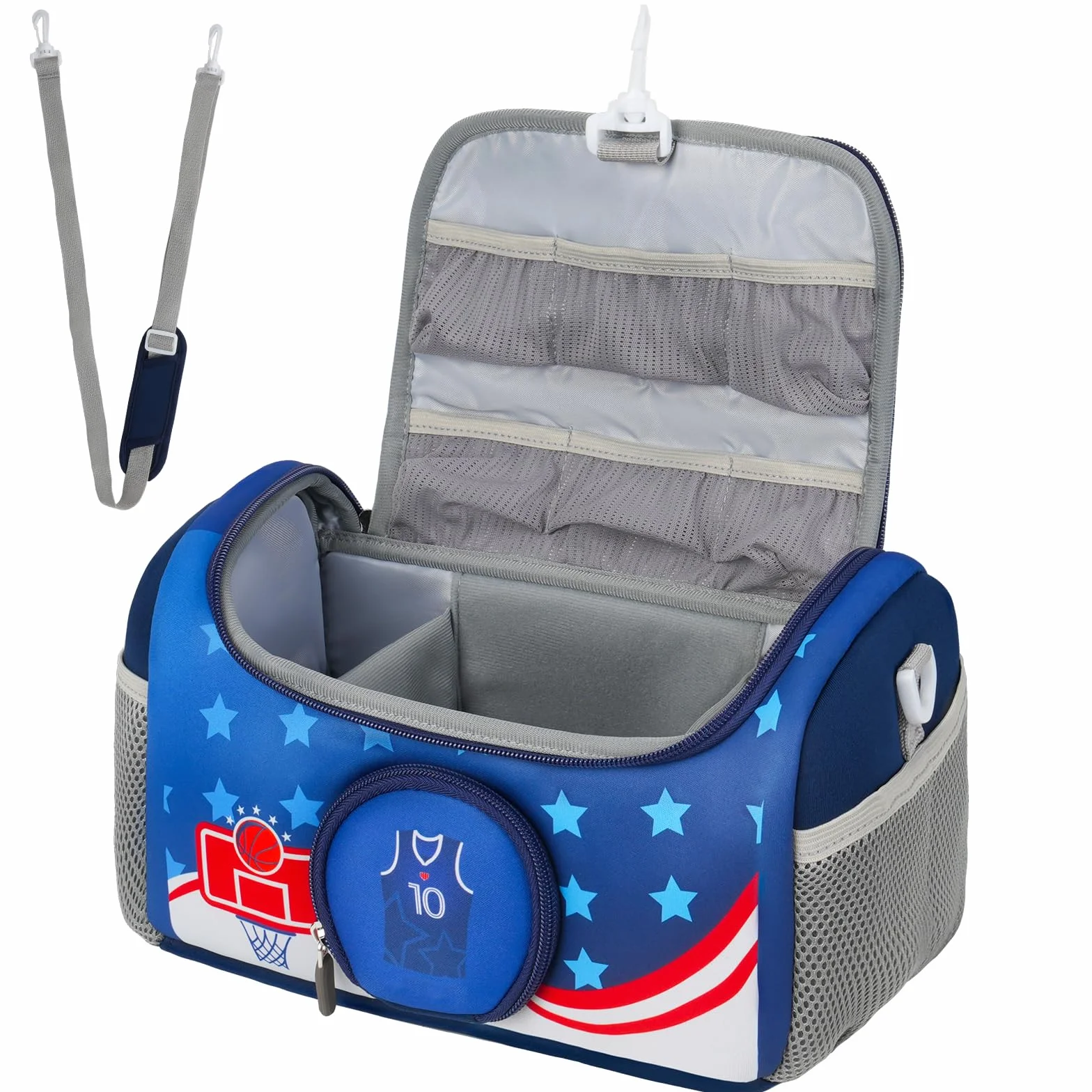 Funda de transporte apta para Toniebox Starter Set, bolsa de almacenamiento compatible con personajes de Tonies, auriculares y accesorios, Blue, Organizador de bolsas