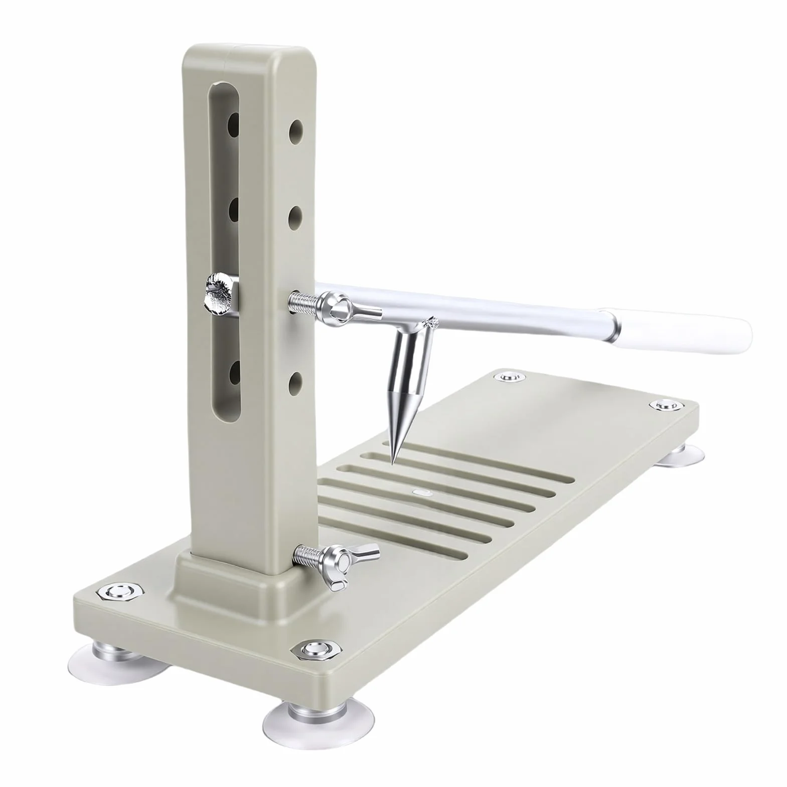 Fafeicy 4 Shucker de Ostras Ajustable con Base de ABS, Varilla de Acero Inoxidable y de Aluminio para Uso en el Hogar, Cocina, Restaurante