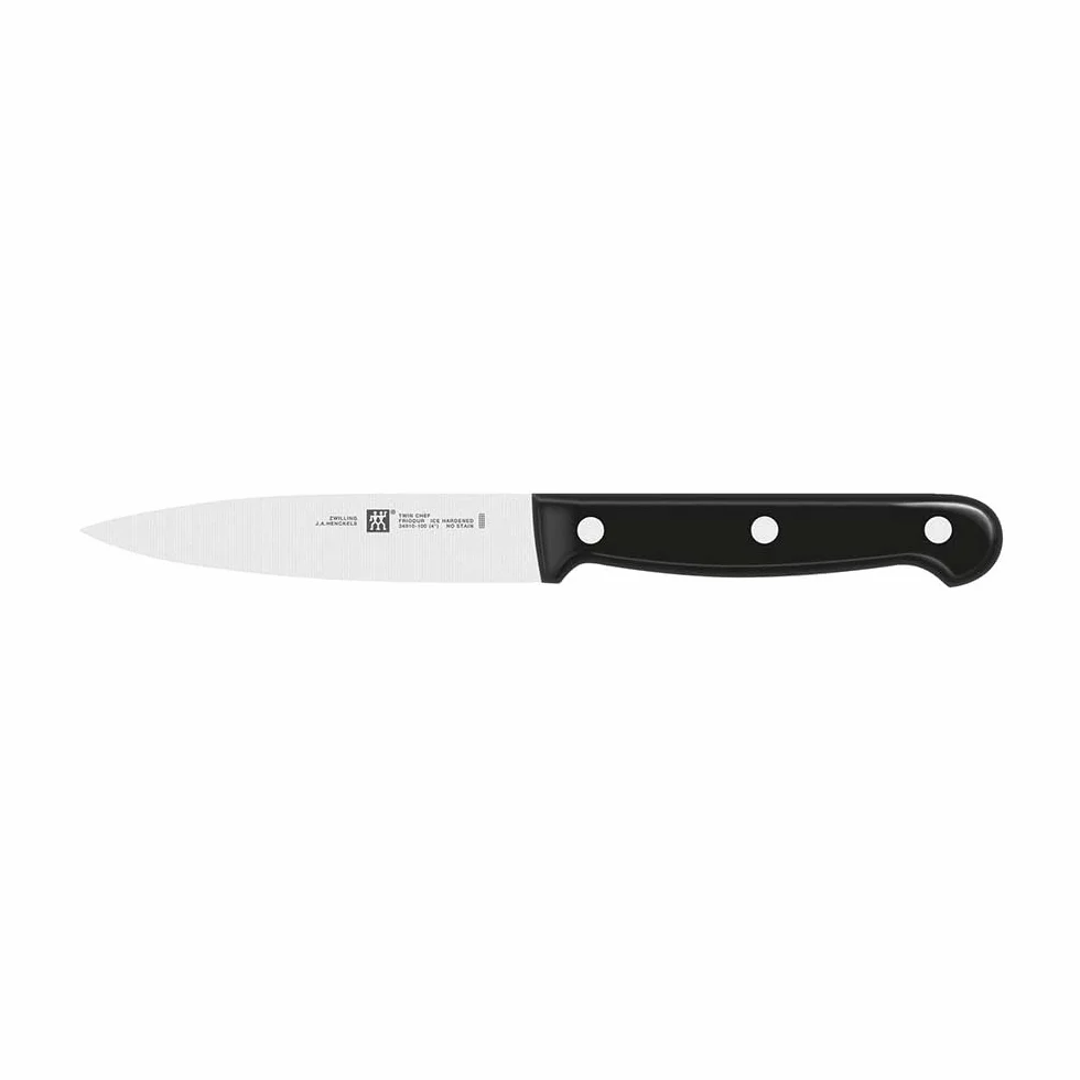 ZWILLING Twin Chef bloque de cuchillos, 8 piezas, bloque de bambú, acero especial inoxidable, negro, Made in Germany