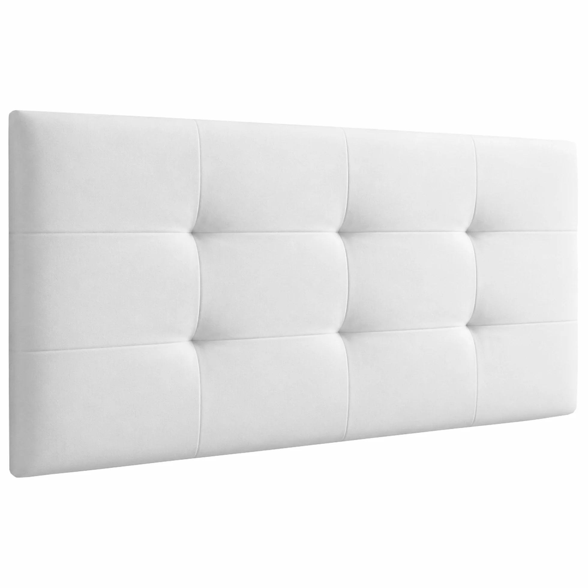 ONEK-DECCO Cabecero de Cama Tennessee Tapizado en Polipiel, Cabezal Acolchado Moderno y Elegante para Dormitorio, Diseño Resistente y Fácil Instalación (115x70, Blanco)