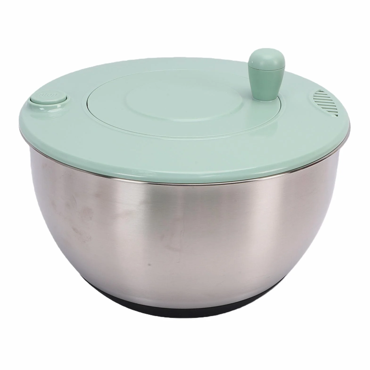 Luocute Deshidratador de Ensalada de Verduras Multifuncional, Cortador de Cuchillas de Acero Inoxidable de Plástico con Función de Deshidratación para Preparación de Cocina de Pepino,