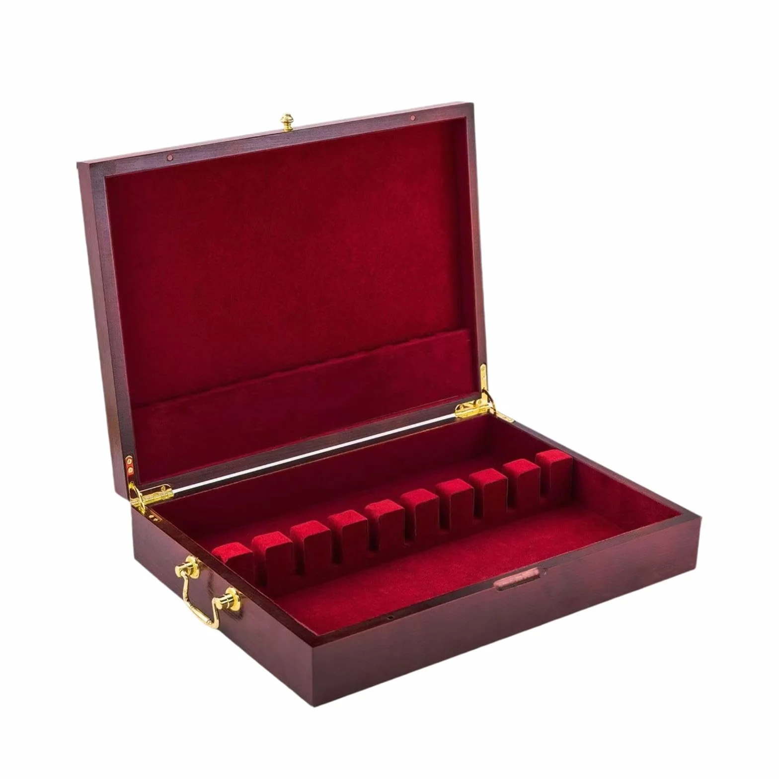 Caja de madera para guardar cubiertos, portátil, para decoración del hogar y cocina, resistente, con tapa.