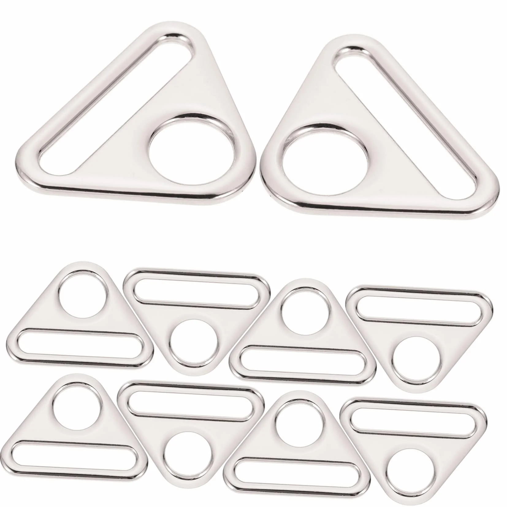 SHINEOFI 30piezas Hebillas De Triángulo Ajustables Para Manualidades Para Mochilas Suspenders y Proyectos De Costura Reemplazables y Fáciles De Usar