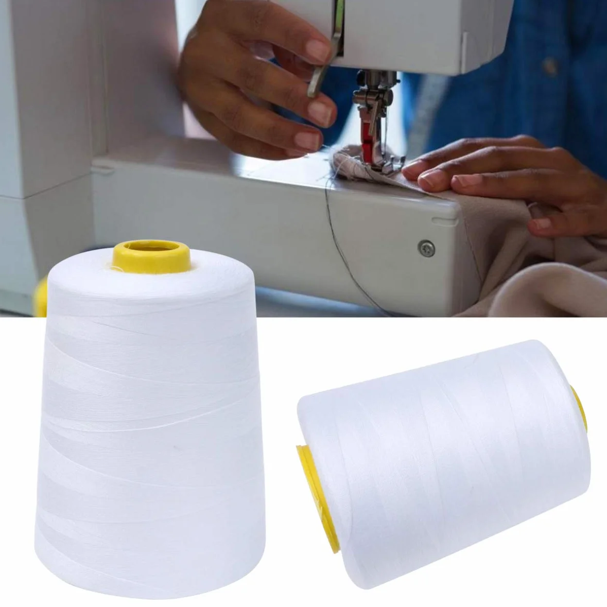 DOITOOL 3 Series Hilo De Coser De Poliéster Accesorios De Acolchado Costura Confección Hilo De Bordar Carrete De Bordado Abigarrado Hilo De Base Línea De Costura Hilo 2 piezas x 3