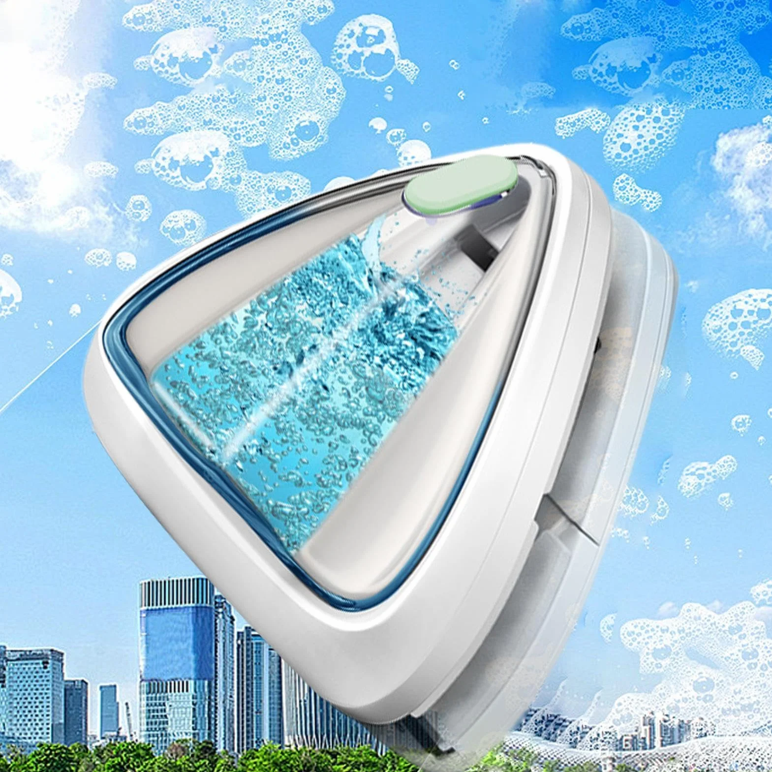 Cepillo de limpieza de vidrio en ambos lados, limpiador de cristales | magnético en ambos lados | Limpiaparabrisas magnético para doméstico - Cepillo magnético fuerte para lavado de hoteles,