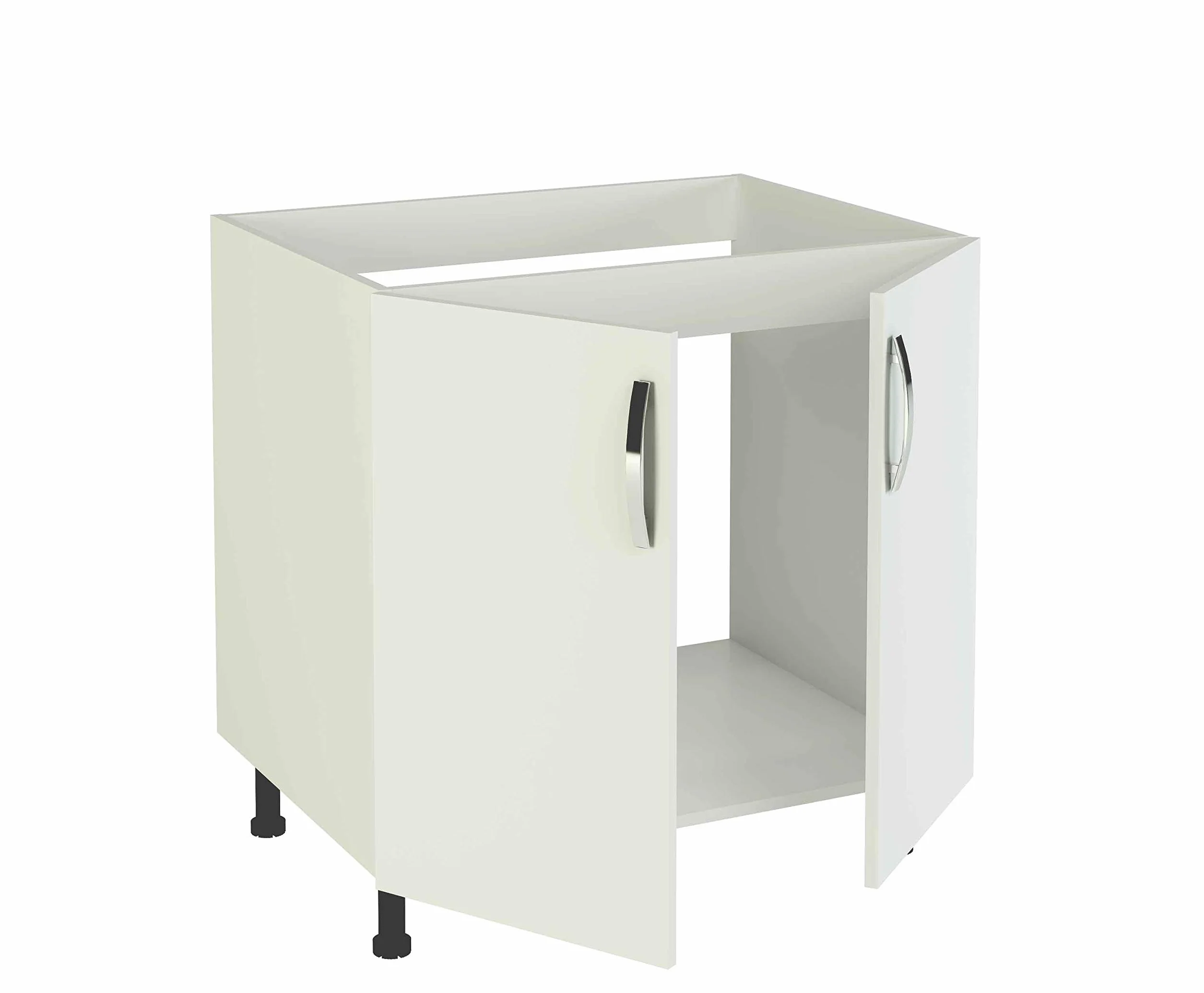 HOGAR24 ES - Mueble Bajo Fregadero 2 Puertas Color Blanco, Medidas: 85 x 80 x 58 cm