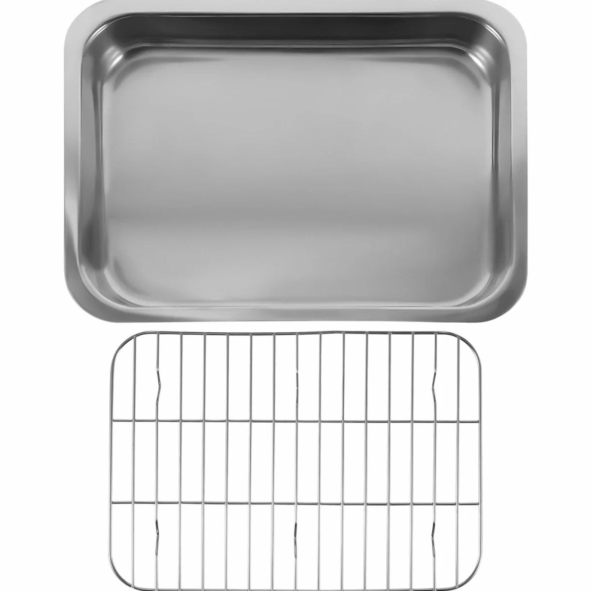 Artibetter Bandeja para Hornear Fácil de Limpiar y Mantener con Rejilla para Barbacoa de Acero Inoxidable Adecuado para y Snacks en Cocina
