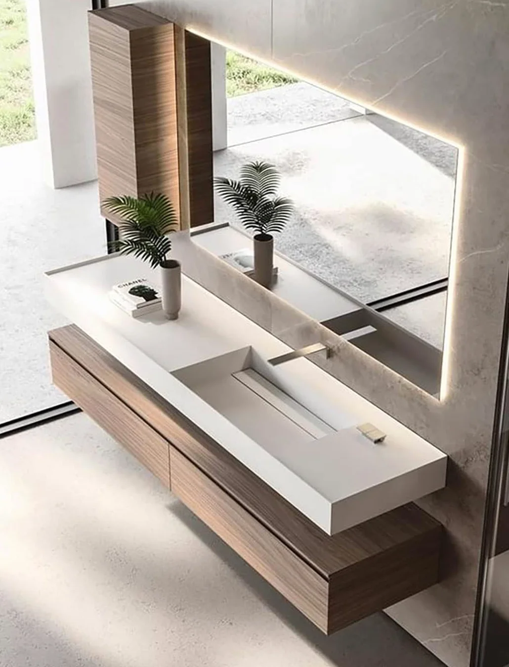 Espejo Baño con Luz Cálida 80x100 cm Estel | Espejo Baño Led Retroiluminado con Antivaho | Vidrio Resistente 4 mm, Plata Ecológica sin Cobre | Montaje Horizontal o Vertical | Diseño Moderno