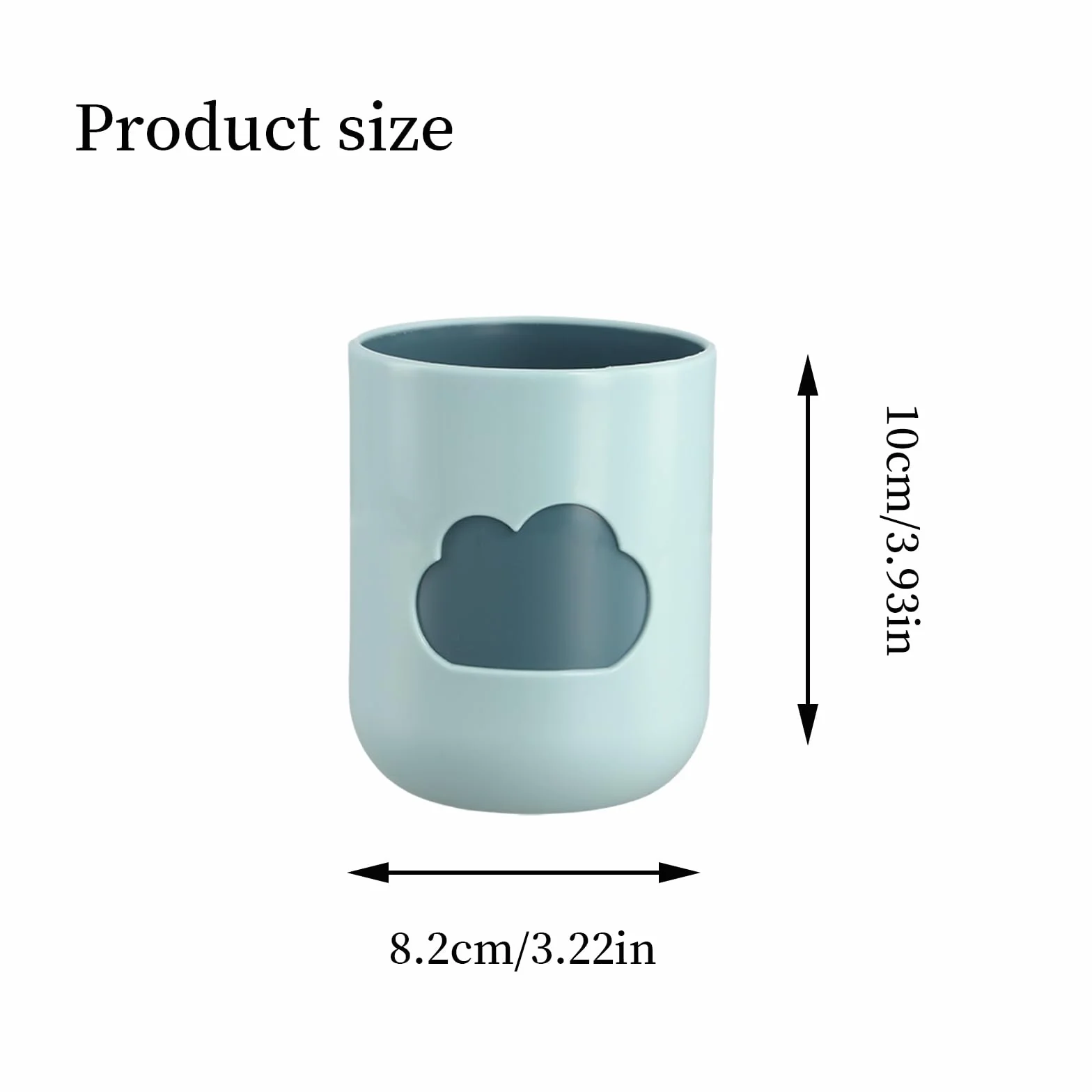 Amexo 4 Pcs Vasos para Cepillos de Dientes, Plástico, 8x10 cm