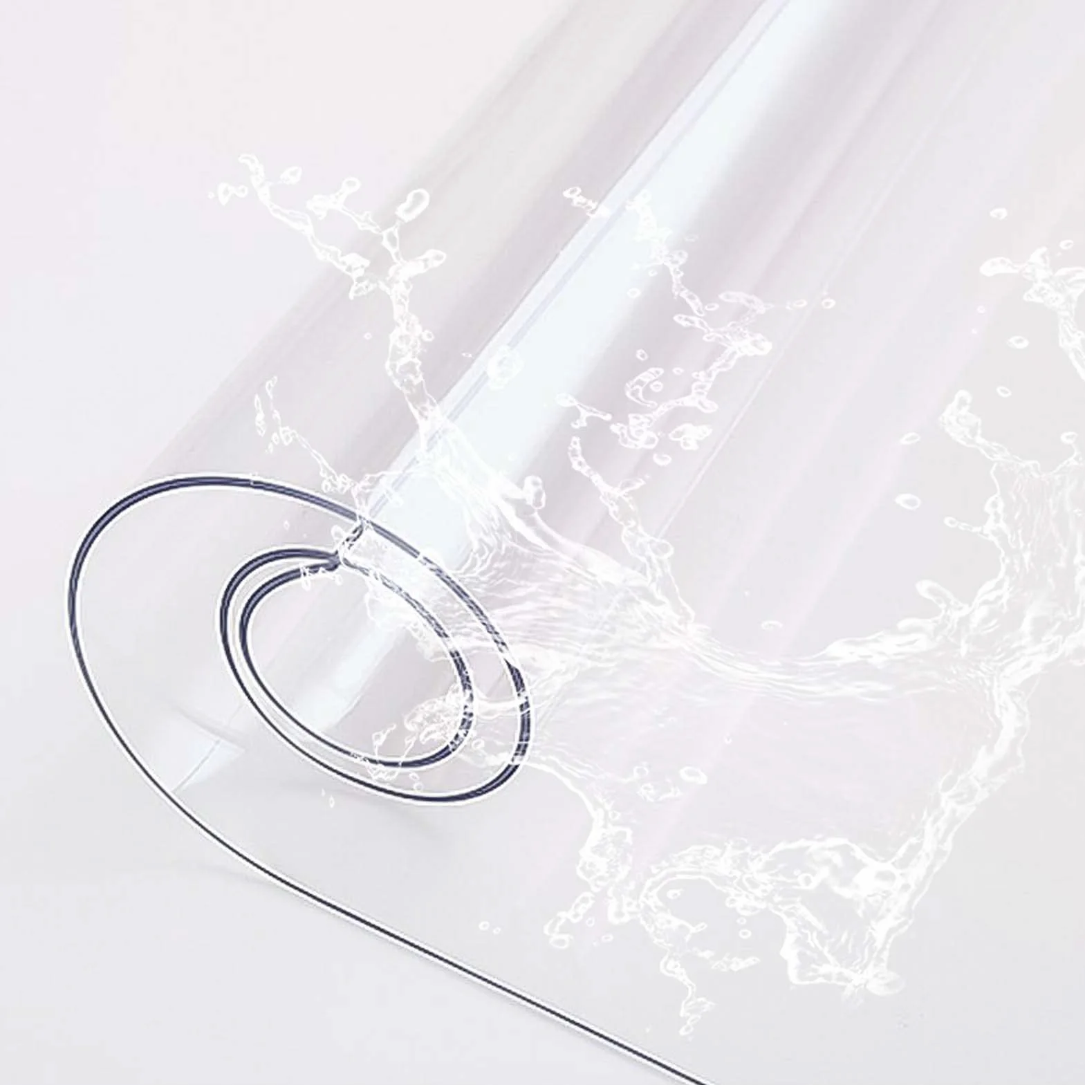 YSUEFIJO Mantel Transparente de PVC 80cm, Mantel Mesa Antimanchas, Mantel Redondo Hule, Mantel de Cocina, 2 mm de Grosor, Protector de Mesa, para Interior y Exterior