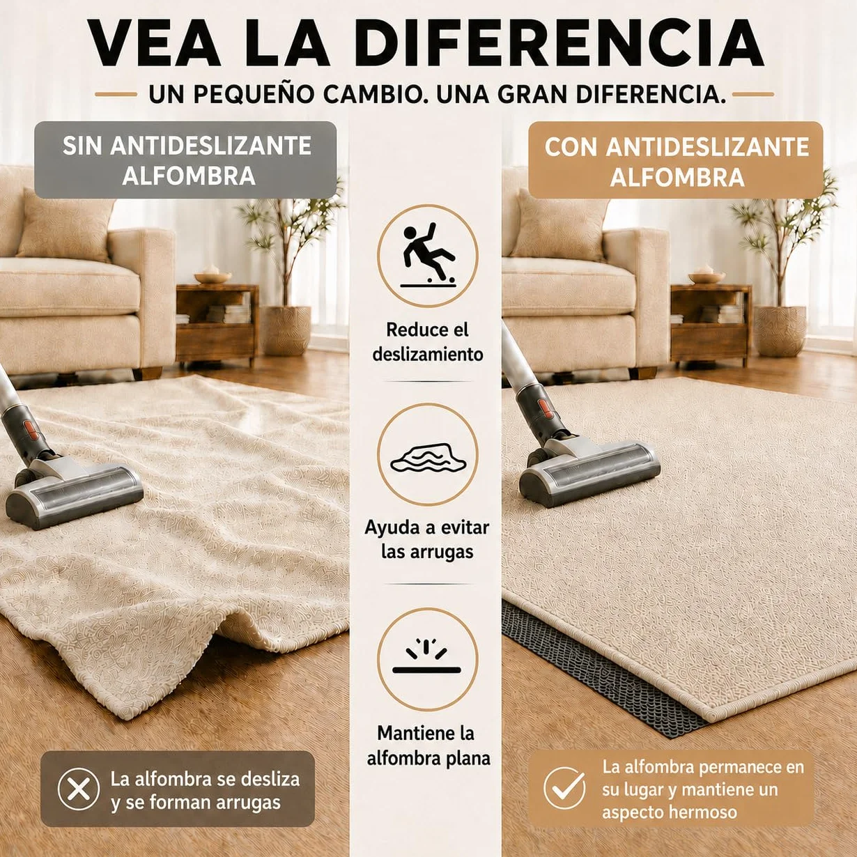 Alfombra Antideslizante PVC Recortable 160x220cm Multiusos Universal Negro