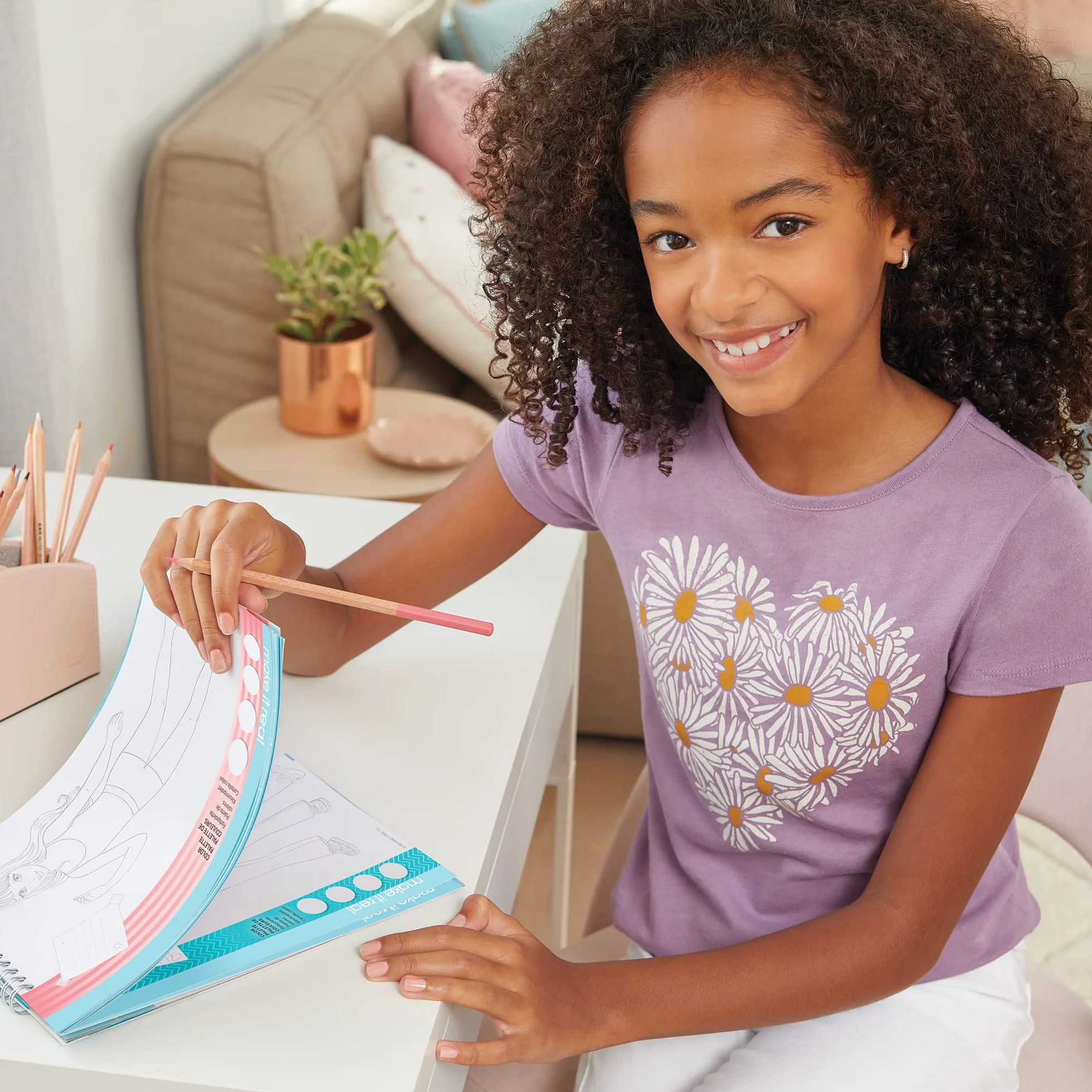 Moda Cuaderno de Bocetos para Niñas Blooming Vibes