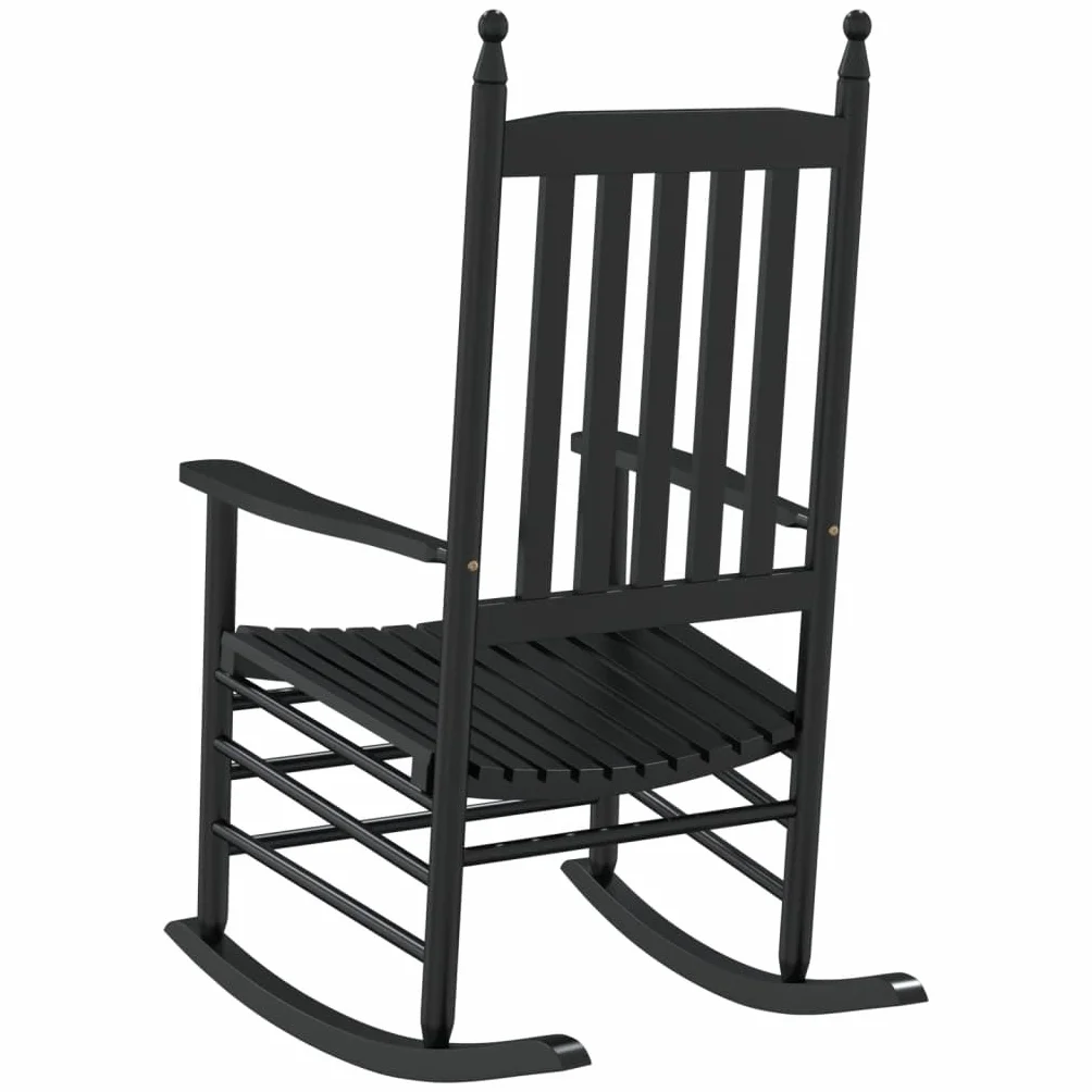 Mecedora vidaXL de Madera Maciza de Álamo Negro, Banco Balancín para Aire Libre