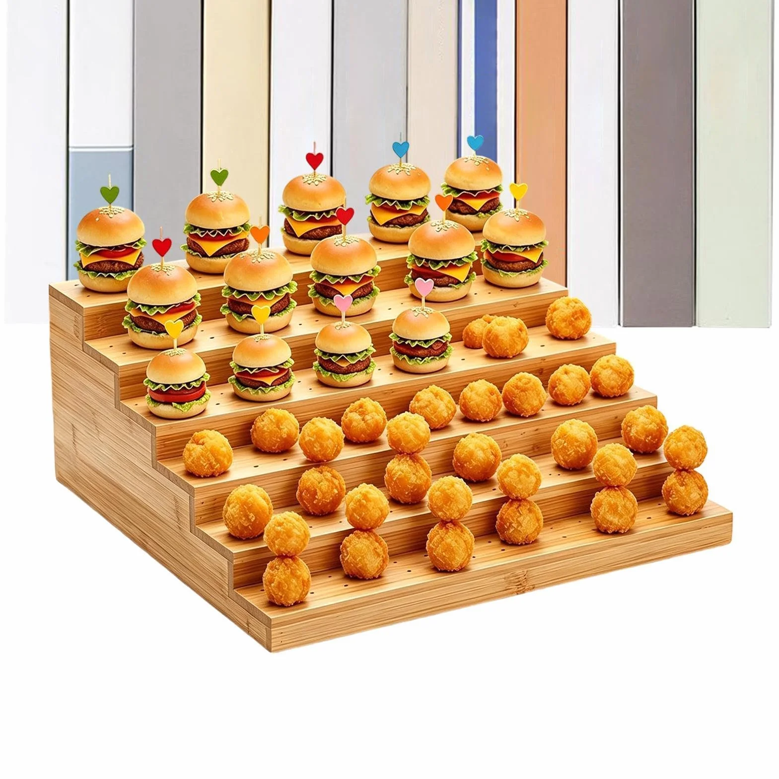 Tabla Brochetas Cocina Estante Servicio 6 Niveles | Soporte para pinchos Para Frutas, Aperitivos, Verduras, Cóctel, y , Catering, Barbacoa, Buffet, y Bodas