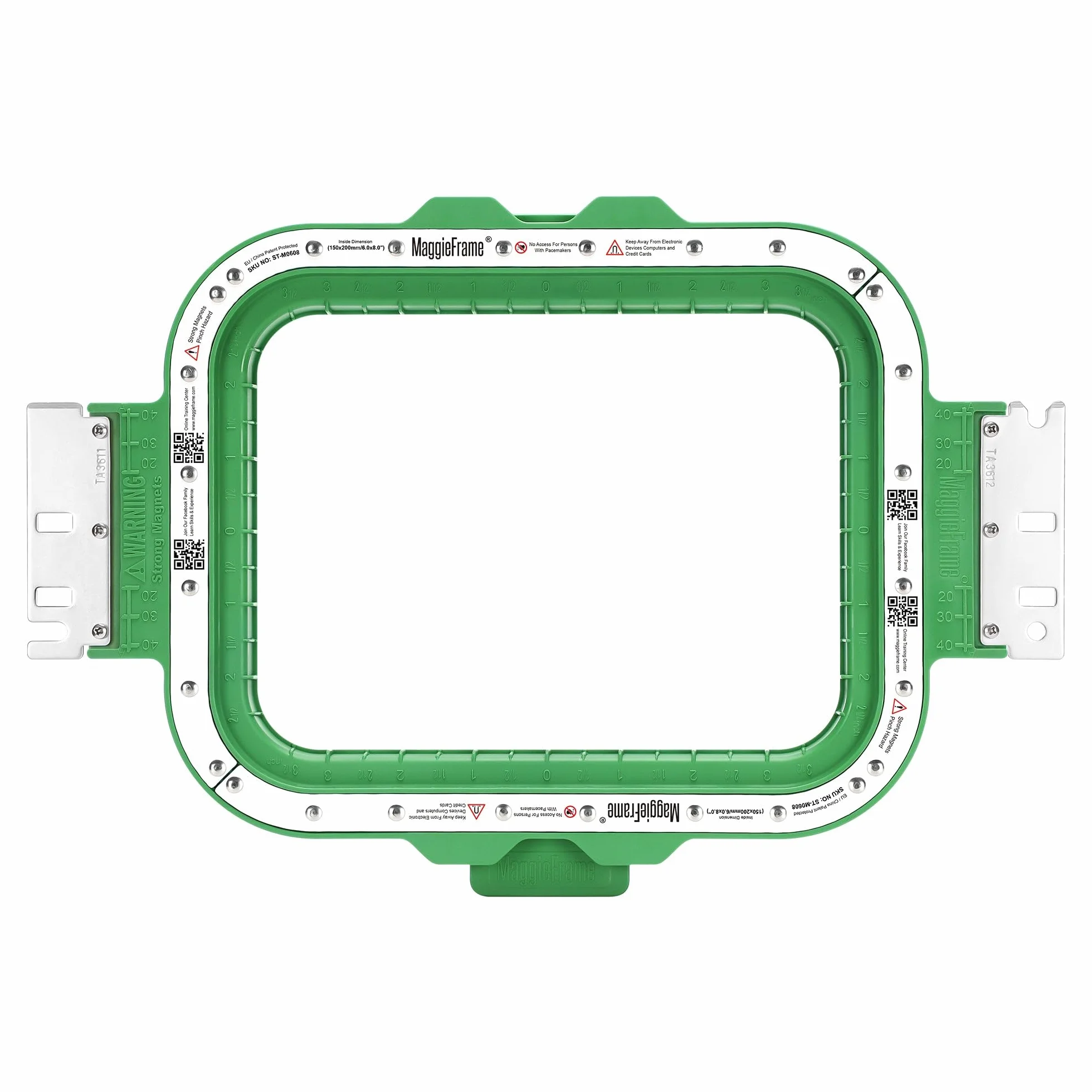 Brewland Bastidor de bordado magnético 150x200mm para Melco SUMMIT EMT16 X | Compatible con Melco Amaya, EMT16; 6x8inch