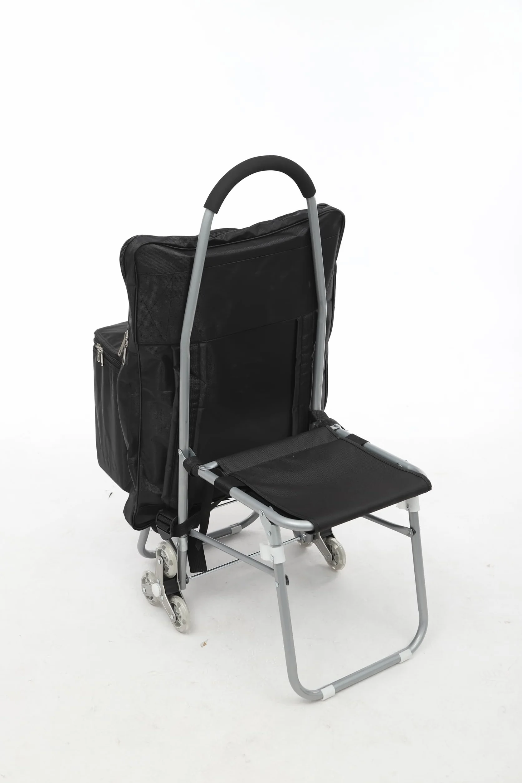Art Cart - Caballete multifuncional con ruedas y bolsa de almacenamiento, juego de pintura plegable, carrito de transporte para pintura al aire libre y bocetos, color negro