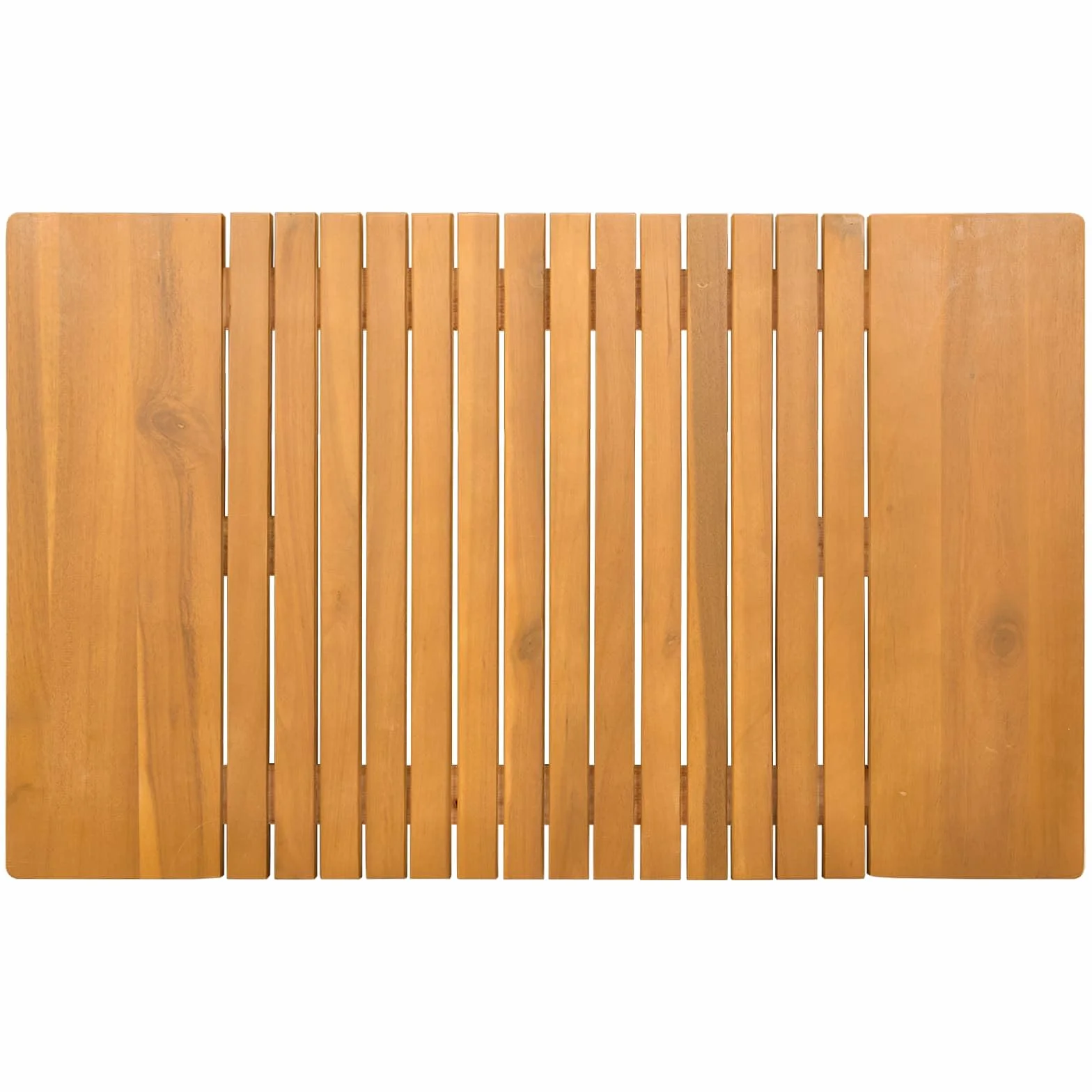 Alfombra de baño de madera con superficie engrasada, antideslizante, para baño y ducha, secado rápido, lavable, versátil, color marrón
