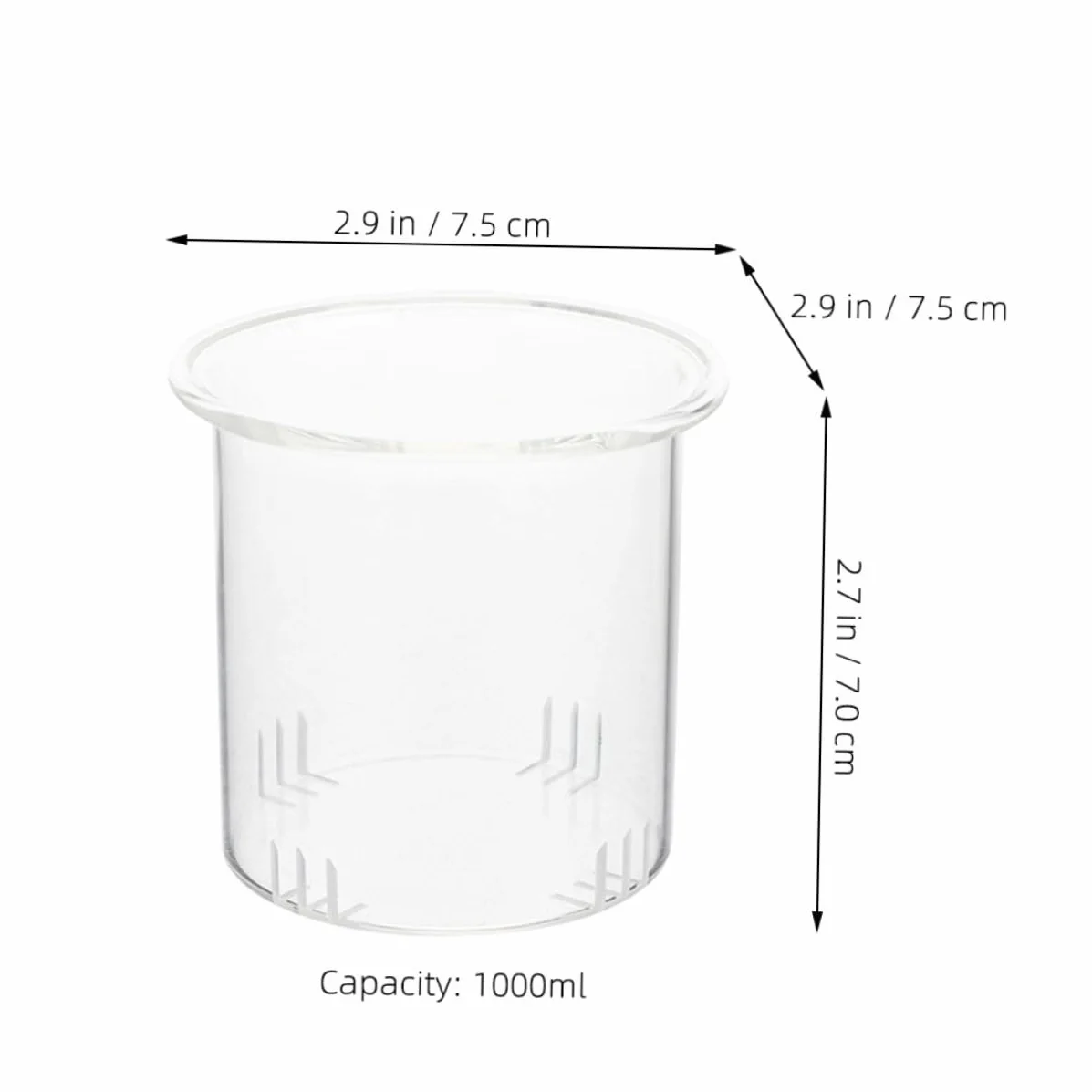 5 Piezas Filtro de de Vidrio Desmontable para Tetera de Filtro de Infusiones para Accesorio Práctico y de Limpiar