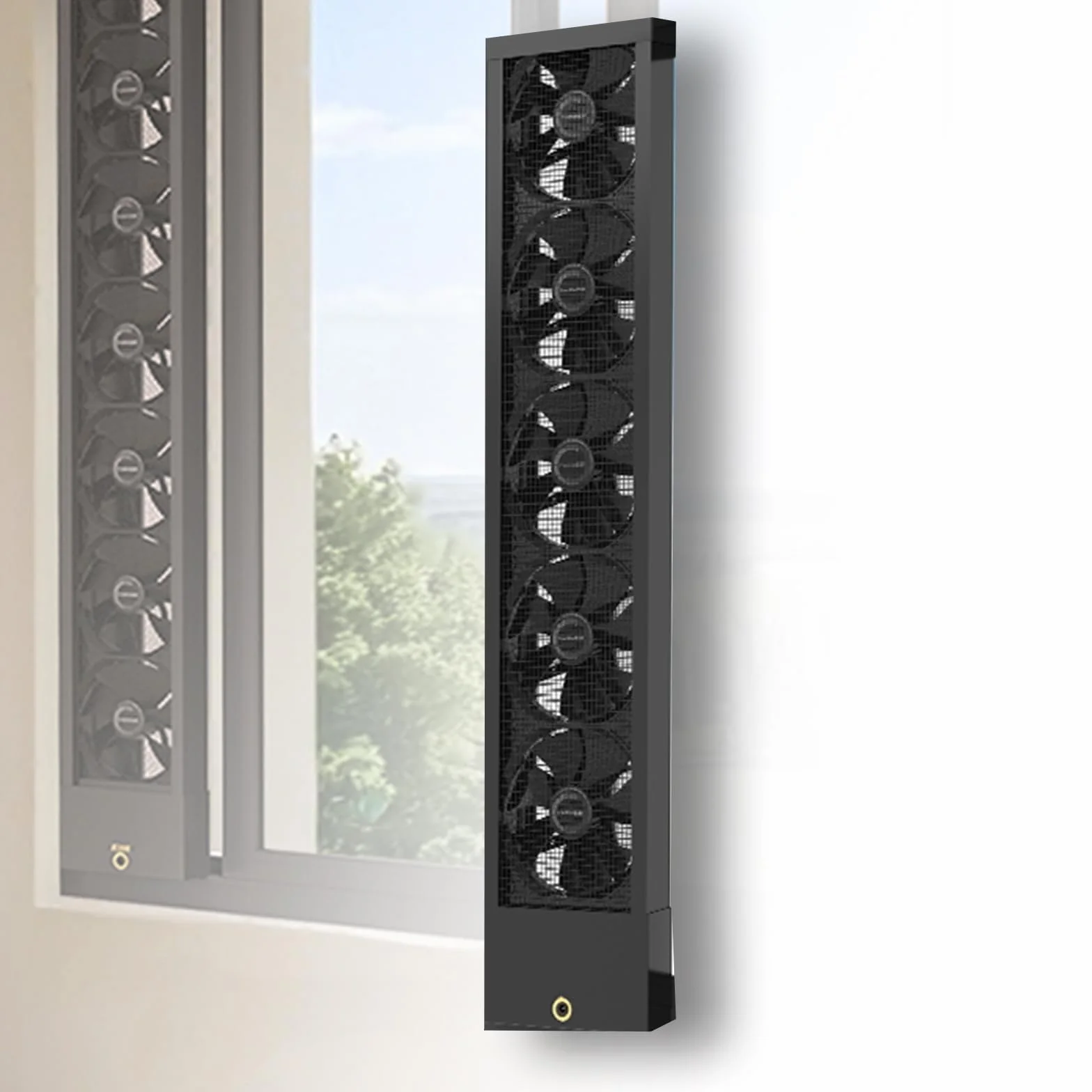 Ventilador de Ventana Retráctil 65-70cm para Dormitorio | Extractor de Aire, Rango Retráctil 35-135cm, Velocidad Ajustable 0-2800 RPM, Retráctil 5cm