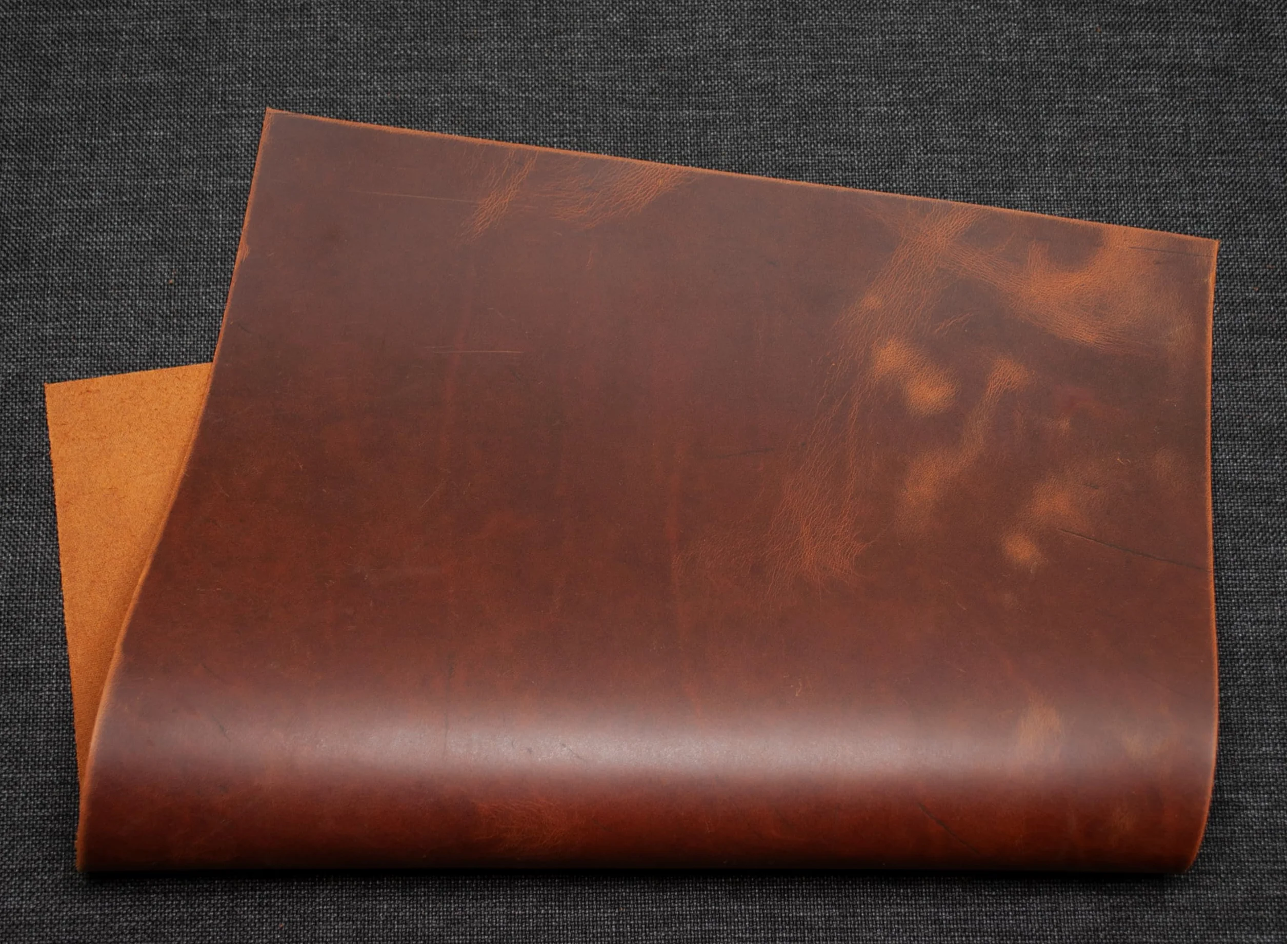 Piel de vacuno Pull-Up Crazy Horse de 1,7 mm, tamaño A5 x 6 unidades (Brown Whiskey 1,7 mm)