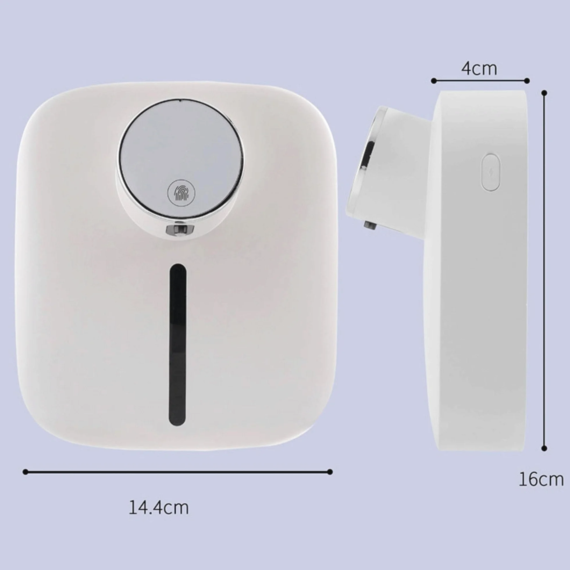 Dispensador de Jabón Dispensador De Jabón En Espuma Pared con Incorporado, Ideal for Cocinas Y Baños Dosificador de líquido | Blanco