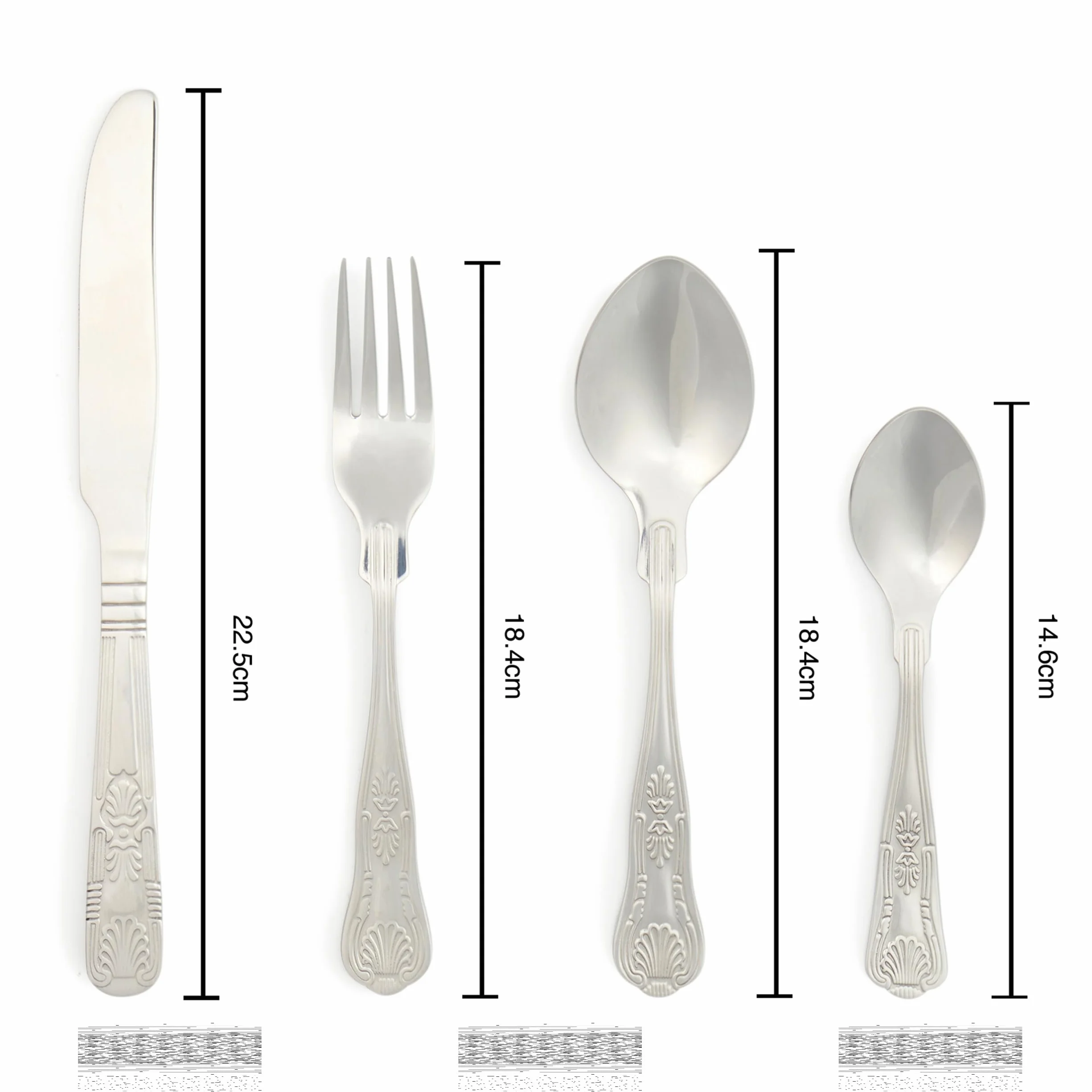 Russell Hobbs Verona Cutlery Set – 24 Piece 18/10 Stainless Steel, Table Utensils for 6 Place Settings, Dishwasher Safe, Forks/Knives/Spoons/Teaspoons Included in Set, 50 Year Guarantee