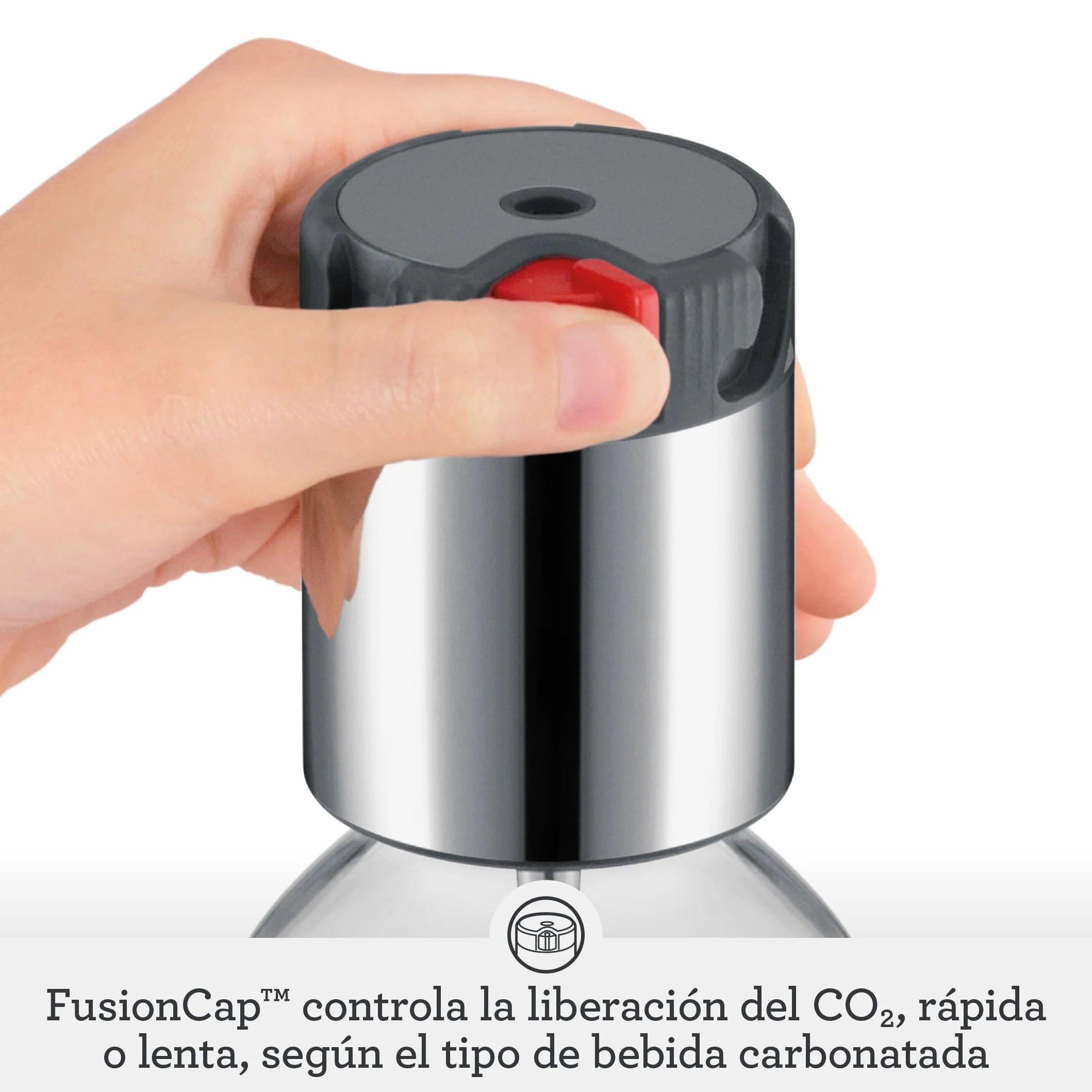 Sage InFizz Fusion Para Hacer Refrescos en Casa - Para Agua con Gas, Zumo, Té, Cócteles y Bebidas Gaseosas, Acero Inoxidable