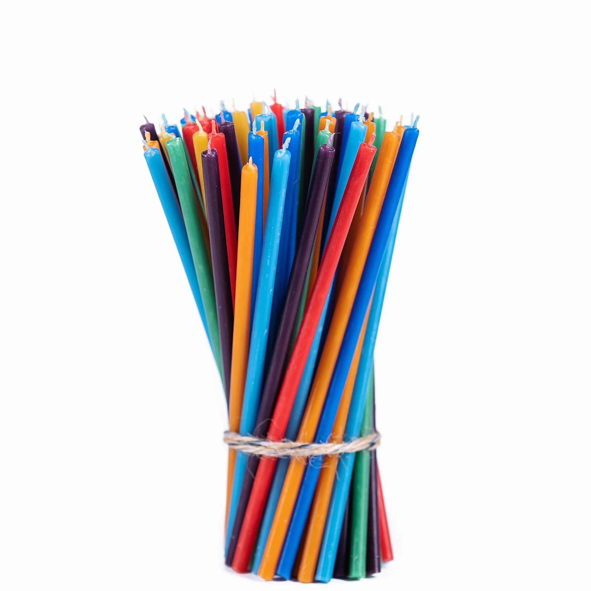 Danilovo Velas de cera de abeja multicolor ortodoxas 70 unidades 7 colores altura 16,5 cm