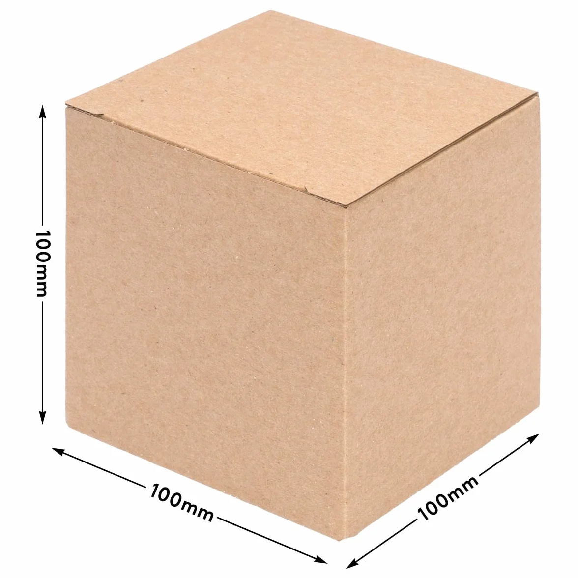 verpacking cajas de regalo marrón [tamaño y cantidad a elegir] pequeñas cajas plegables para regalos, joyas, dulces 100 x 100 x 100 mm 100 unidades