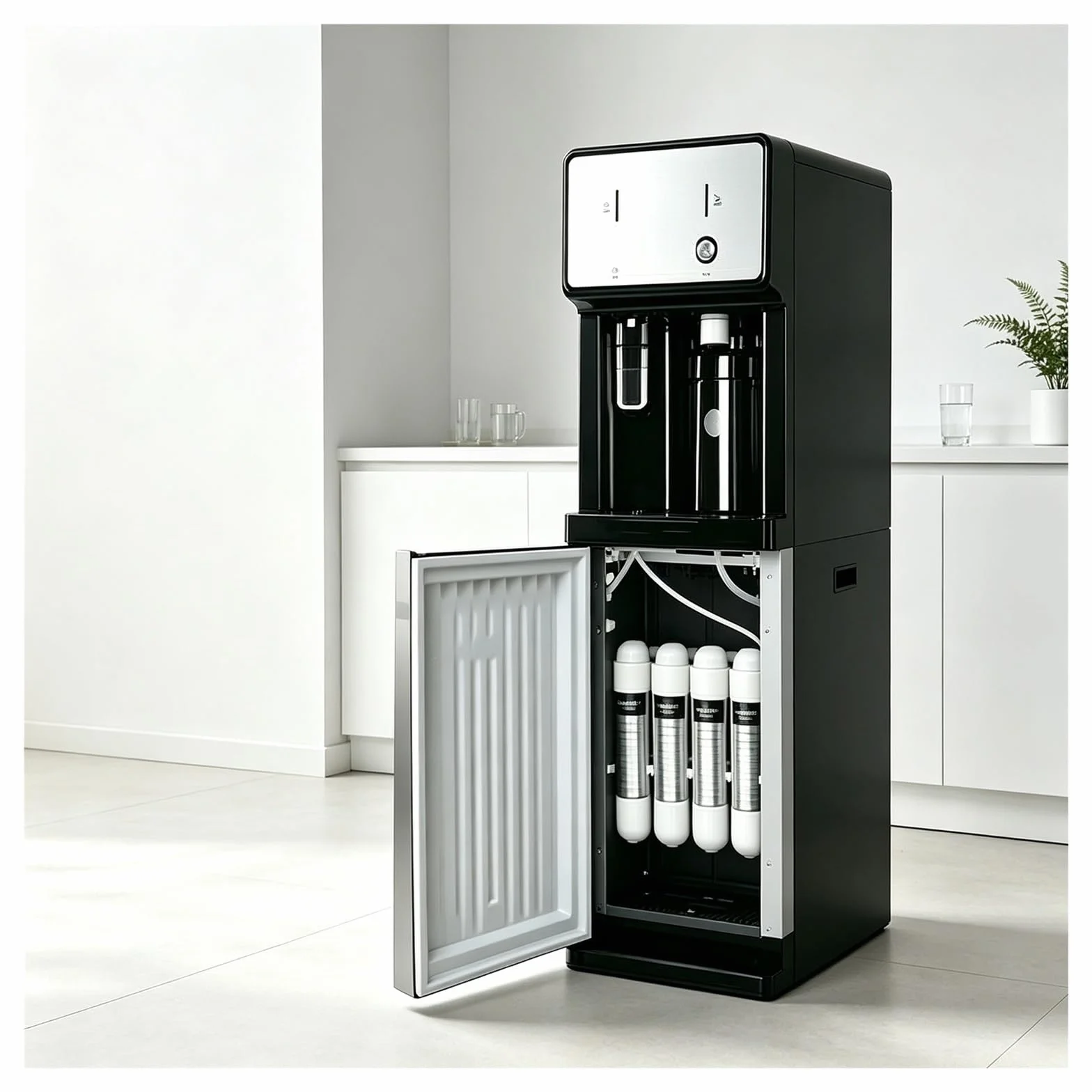 Enfriador De Agua FiltracióN De 4 Etapas,Maquina Agua Osmosis Inversa,3 Modos De Temperatura del Agua,Dispensador Aguas FríA Filtrada para Hogar Y Cocina