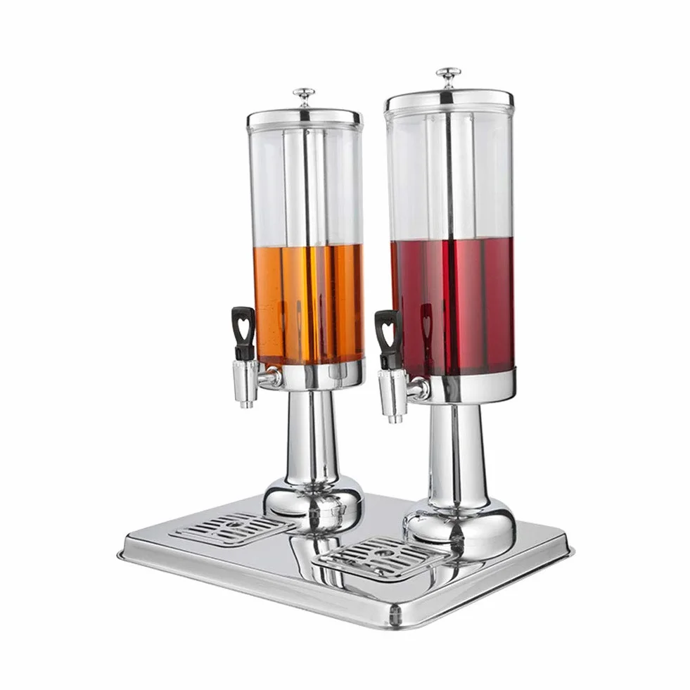 Dispensador de bebidas con núcleo de hielo, dispensadores de bebidas heladas utilizados para desayuno, bufés, bufés y barras de cóctel para fiestas