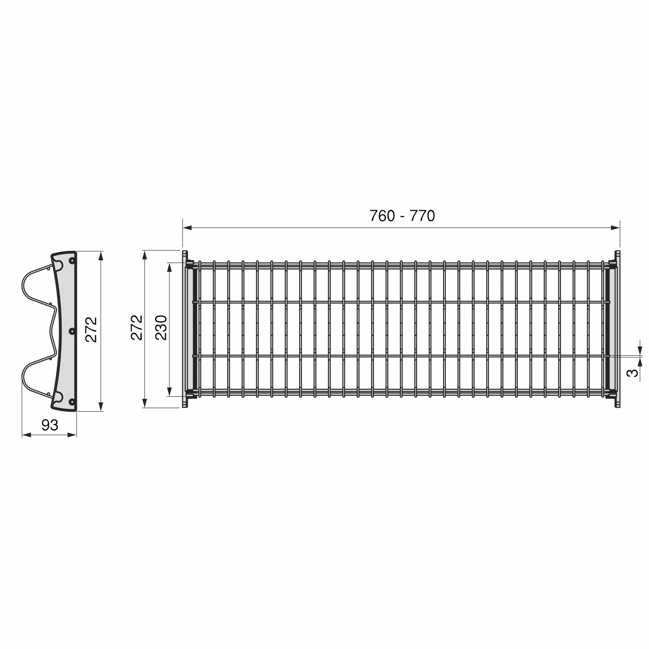 EMUCA - Escurreplatos para módulos Altos Suprastar, Escurridor de Platos y Vasos para Muebles de Cocina, Anchura Interior módulo 760-770 mm, Acero, Cromado
