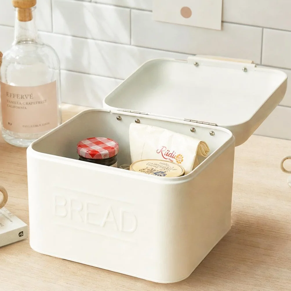 Contenedor Retro Metálico Multipropósito con Mango para Almacenar Pan Repostería Adecuado para Cocina Hogar Panadería