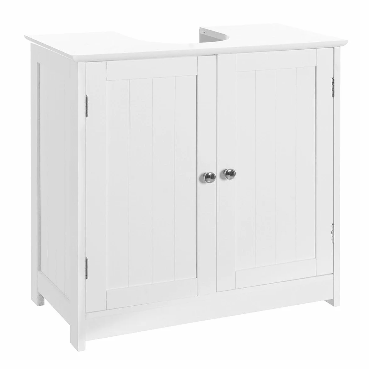 LOLAhome Mueble Bajo Lavabo pie de Madera Blanco, Mueble Baño de 60x30x60 cm