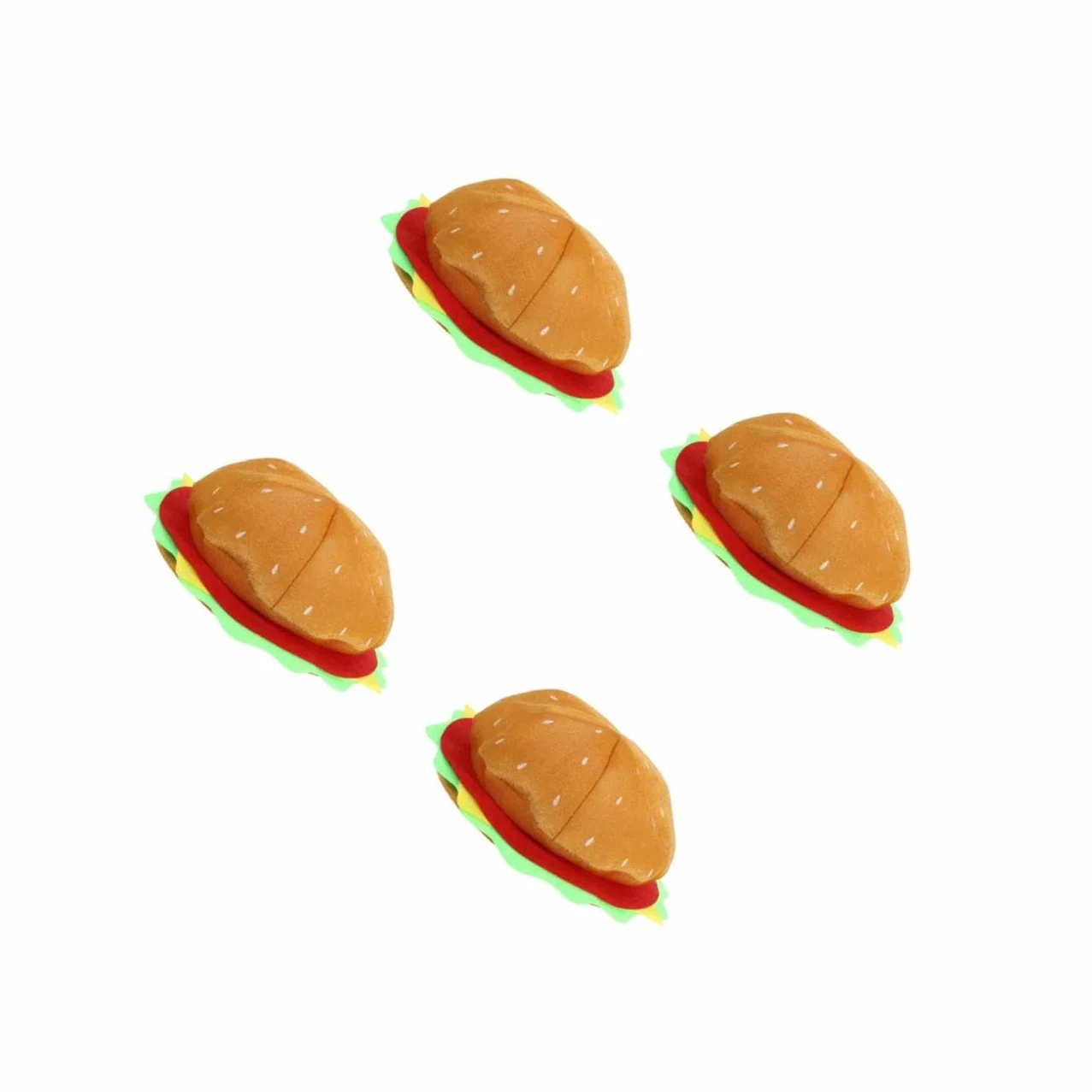 ABOOFAN 4 piezas Sombrero Divertido Hamburguesa de Ligera Cómodo para Fiestas Temáticas Halloween y Cosplay Diseño y Compacto para Uso Prolongado