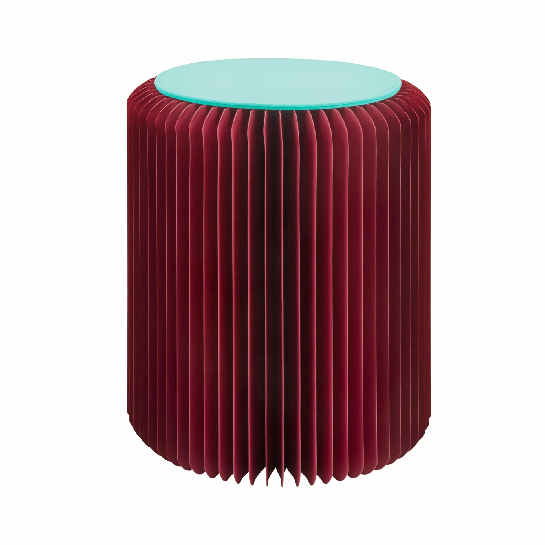Remember Papillon - Taburete de papel plegable, soporta hasta 100 kg, 42 cm de alto, diámetro de 36 cm