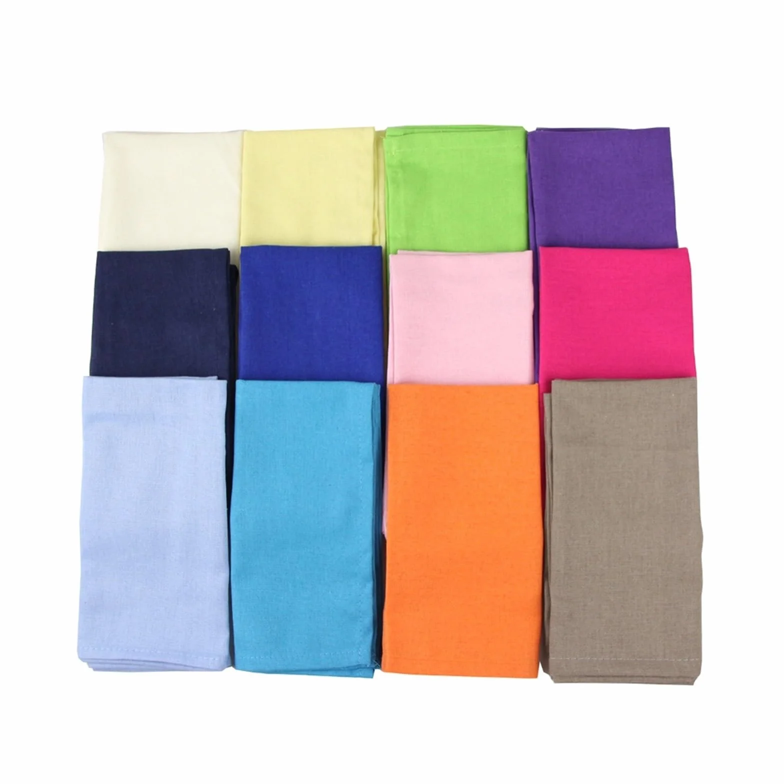 Servilletas de Tela Conjunto de 12 PCS Napkins de tela 40x40cm Lino de algodón Servilletas Placemat Mesa de comedor suave Mesa de comedor Mat Niños Tela de servilleta Servilletas de Mesa ( Color : 12C