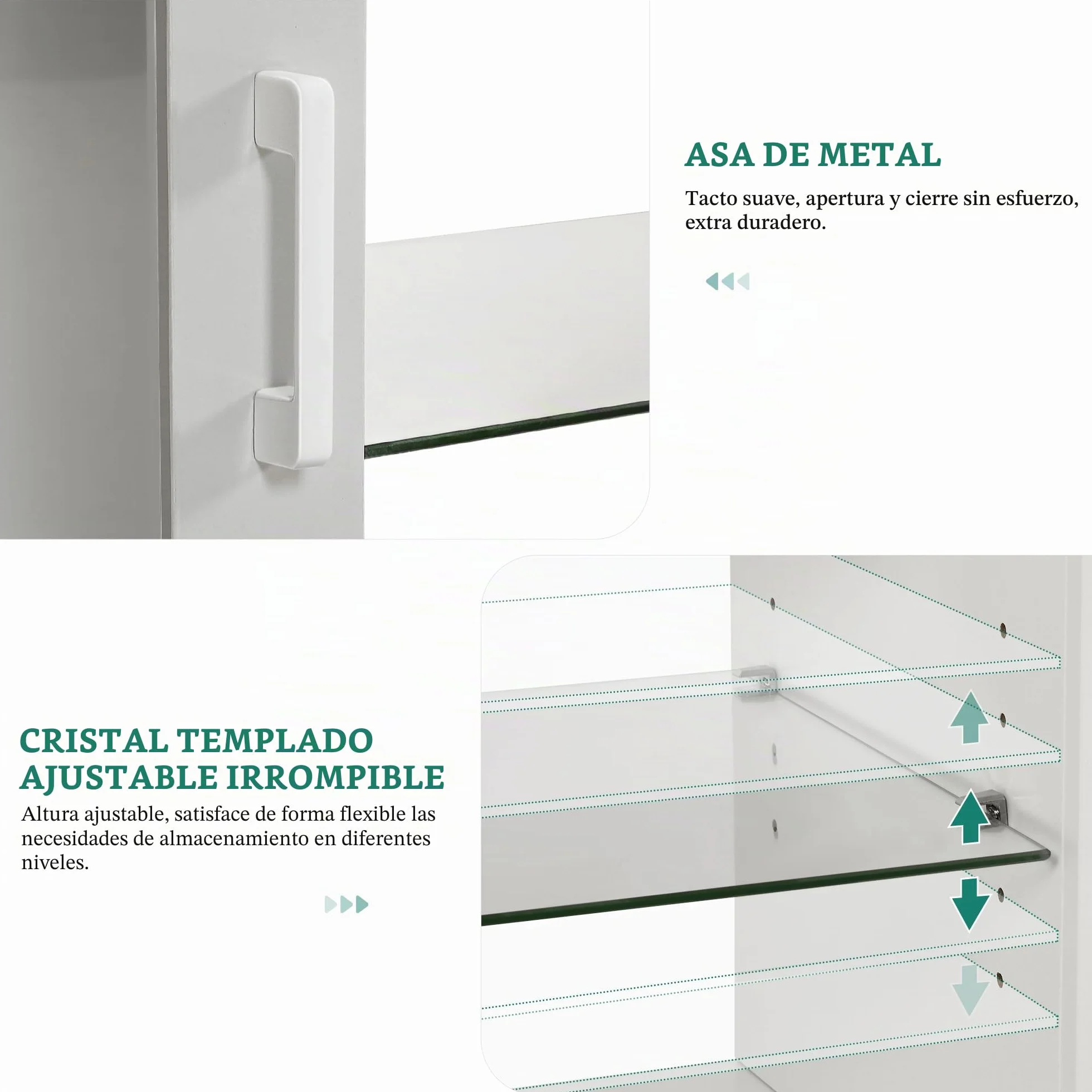 YITAHOME Mueble de TV de 180 cm con 7 LED RGB, mueble bajo para TV con 2 armarios cerrados, 3 estantes abiertos y estante de cristal ajustable, moderno centro de entretenimiento para salón, 180 x 32 x